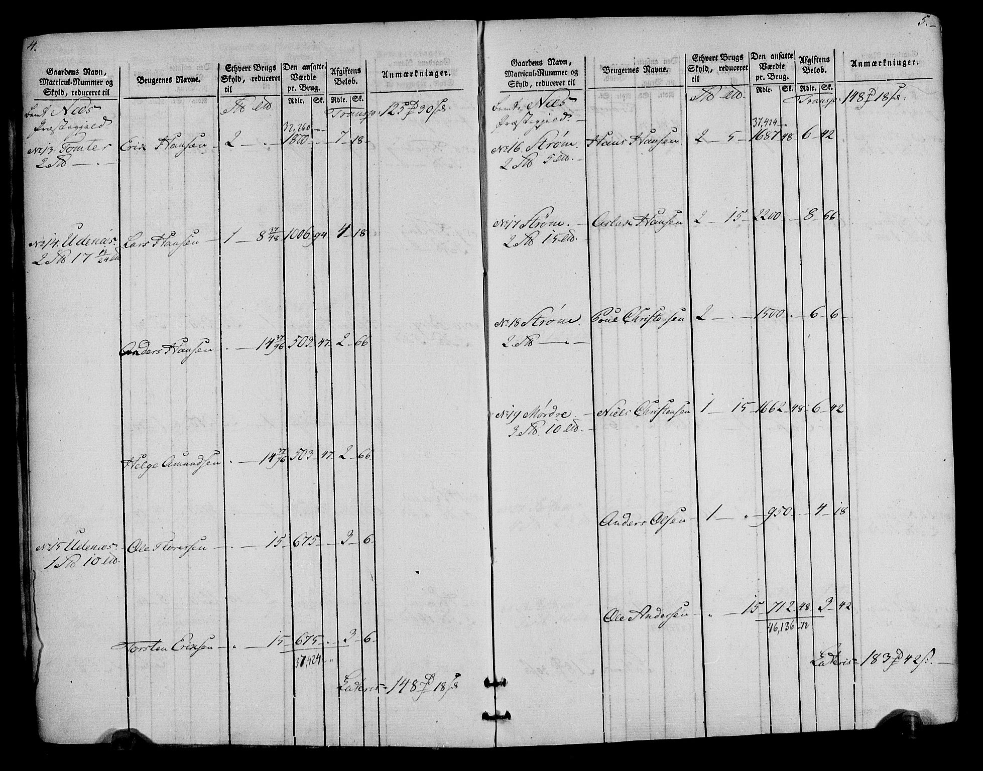 Rentekammeret inntil 1814, Realistisk ordnet avdeling, AV/RA-EA-4070/N/Ne/Nea/L0023: Øvre Romerike fogderi. Oppebørselsregister, 1803-1804, s. 4