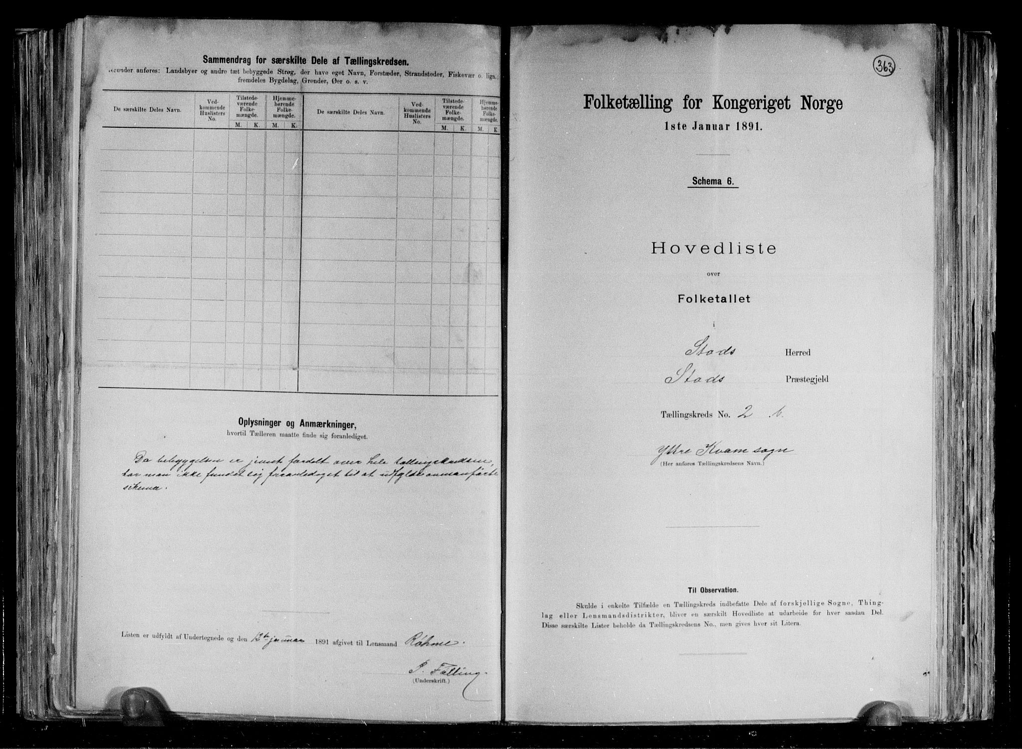 RA, Folketelling 1891 for 1734 Stod herred, 1891, s. 12