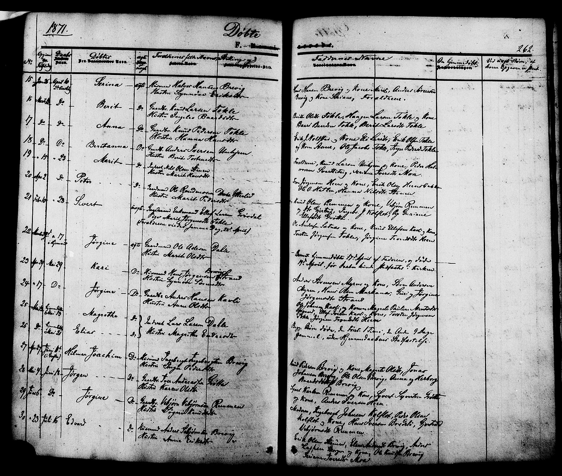 Ministerialprotokoller, klokkerbøker og fødselsregistre - Møre og Romsdal, AV/SAT-A-1454/545/L0586: Ministerialbok nr. 545A02, 1854-1877, s. 262