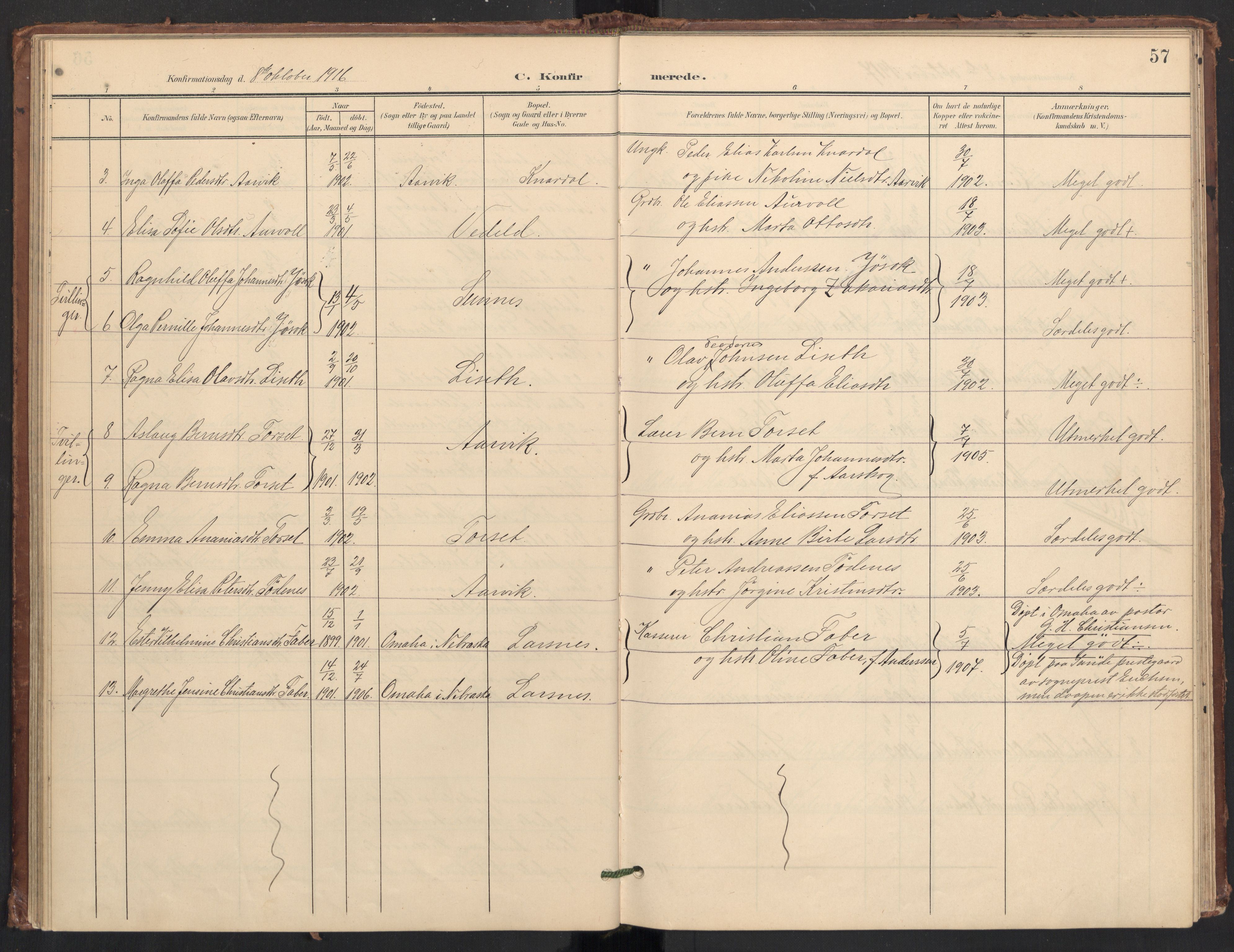 Ministerialprotokoller, klokkerbøker og fødselsregistre - Møre og Romsdal, AV/SAT-A-1454/504/L0057: Ministerialbok nr. 504A04, 1902-1919, s. 57