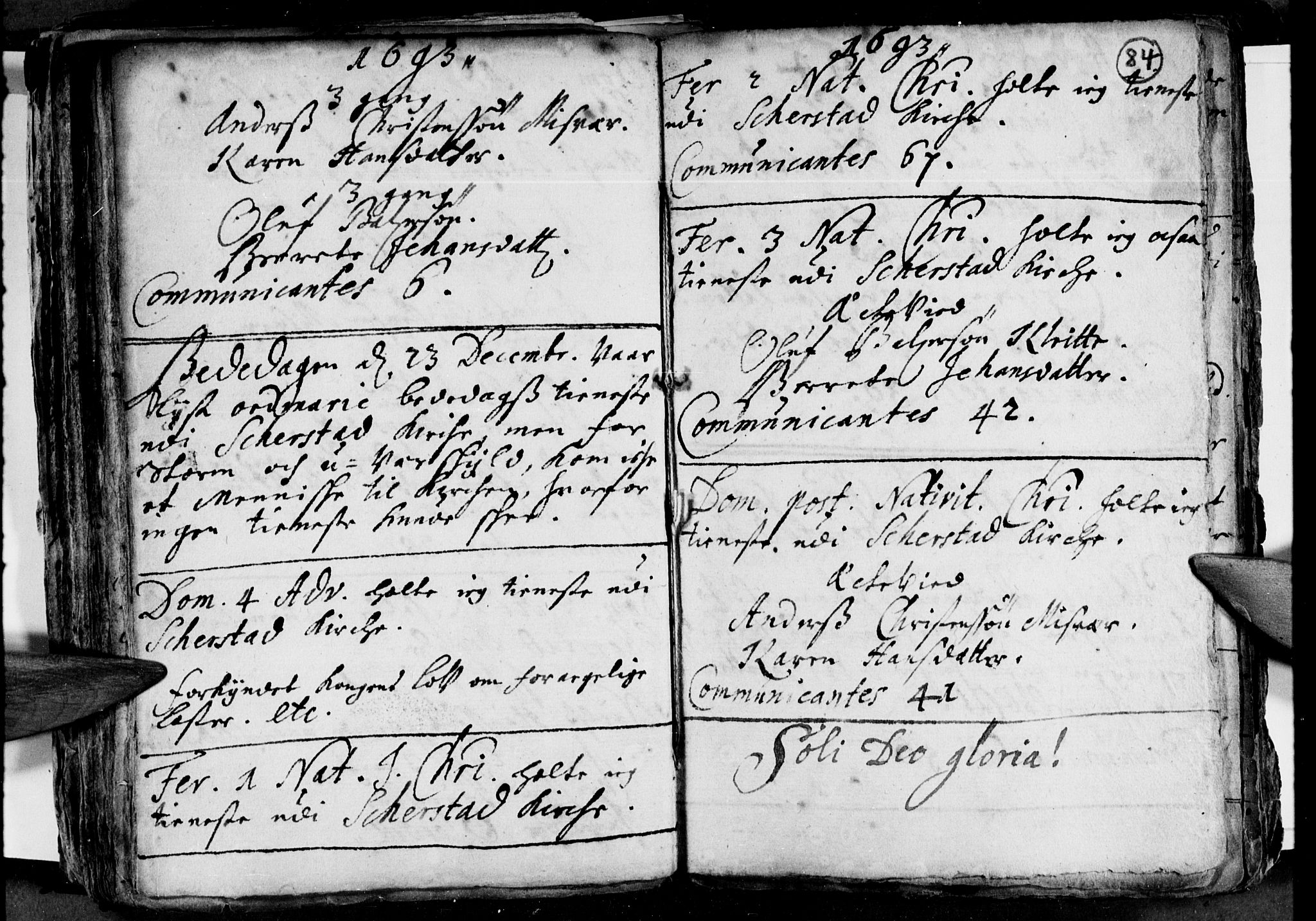 Ministerialprotokoller, klokkerbøker og fødselsregistre - Nordland, AV/SAT-A-1459/852/L0732: Ministerialbok nr. 852A02, 1690-1699, s. 84