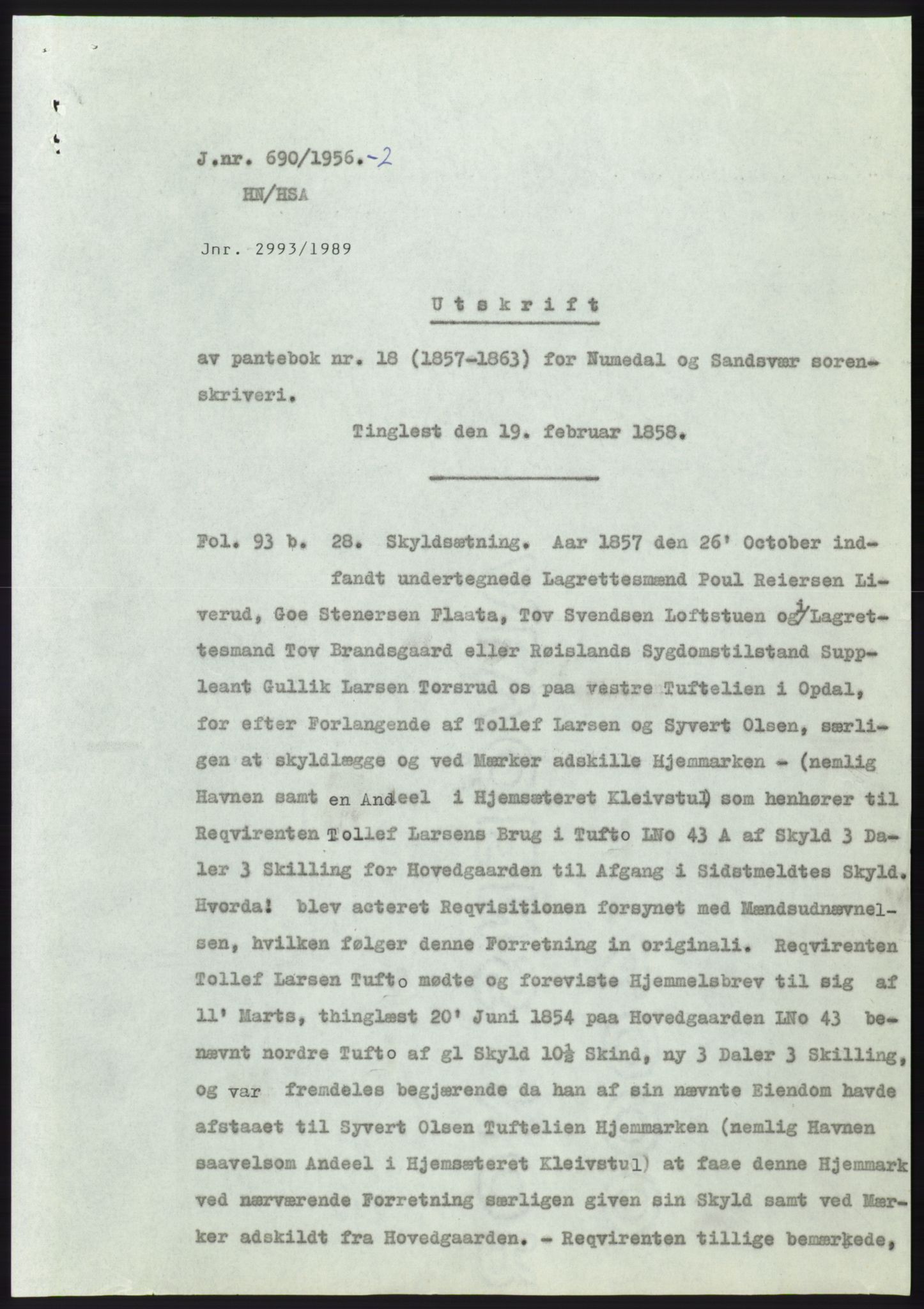 Statsarkivet i Kongsberg, SAKO/A-0001, 1956, s. 269