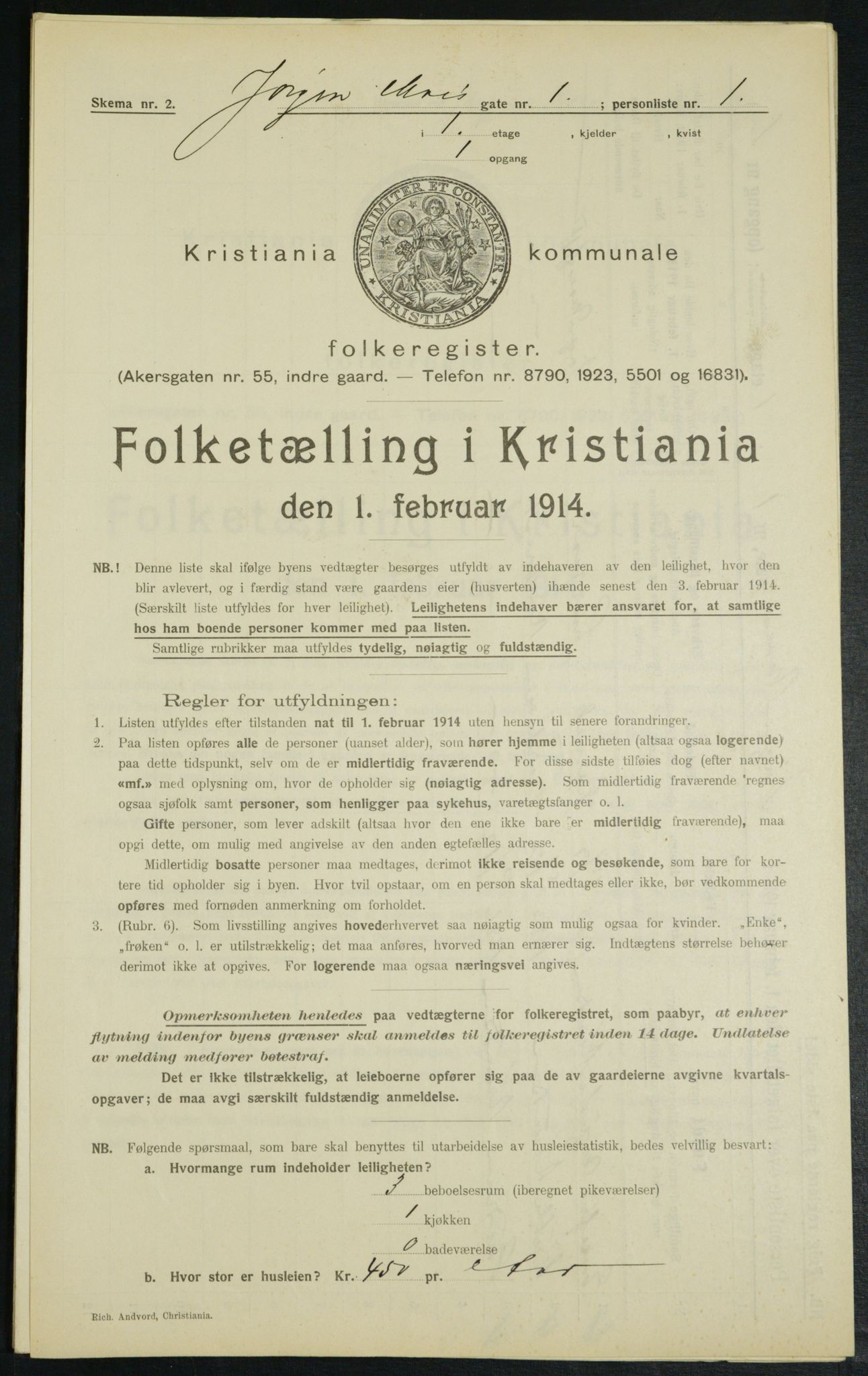 OBA, Kommunal folketelling 1.2.1914 for Kristiania, 1914, s. 47685