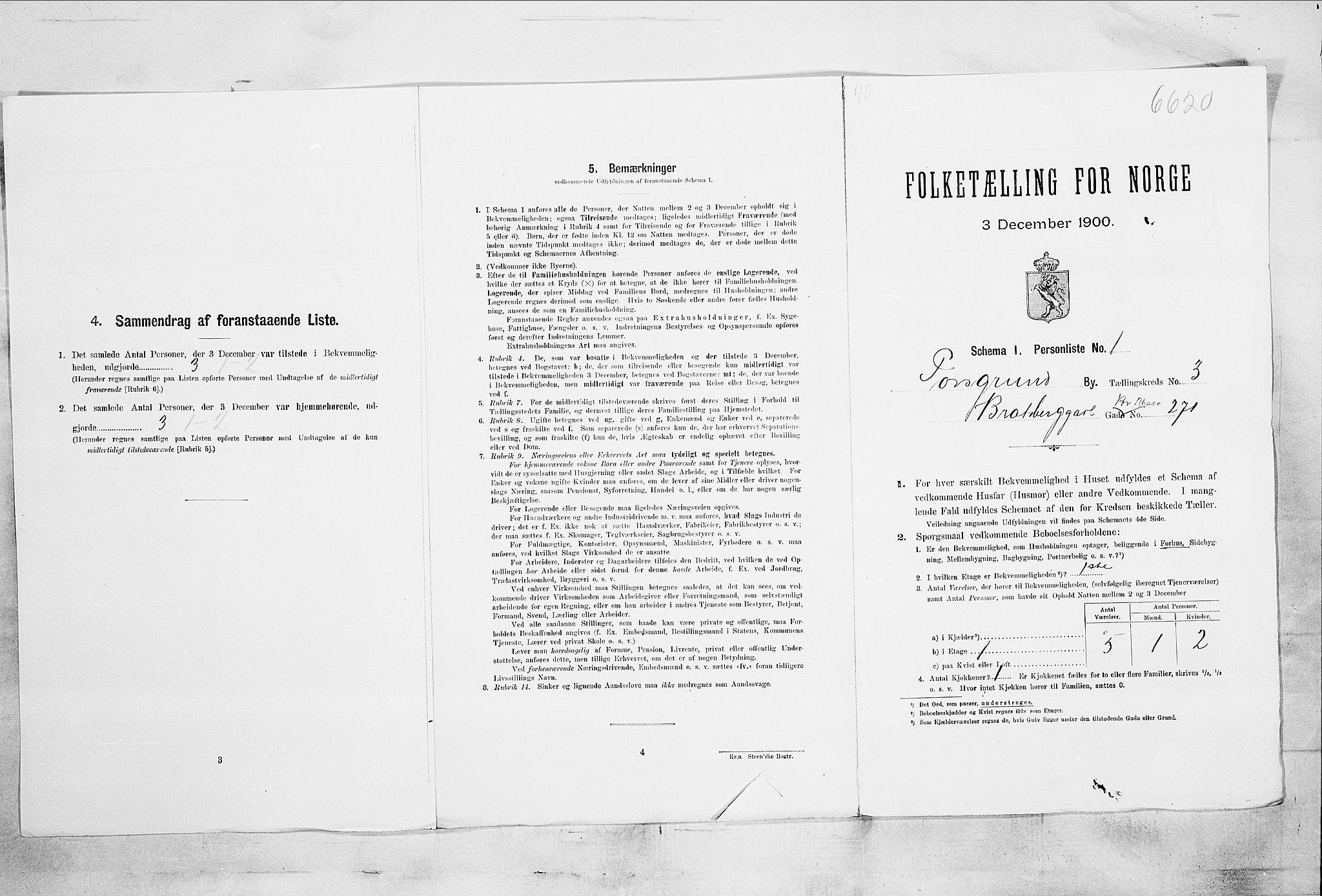 SAKO, Folketelling 1900 for 0805 Porsgrunn kjøpstad, 1900, s. 3403