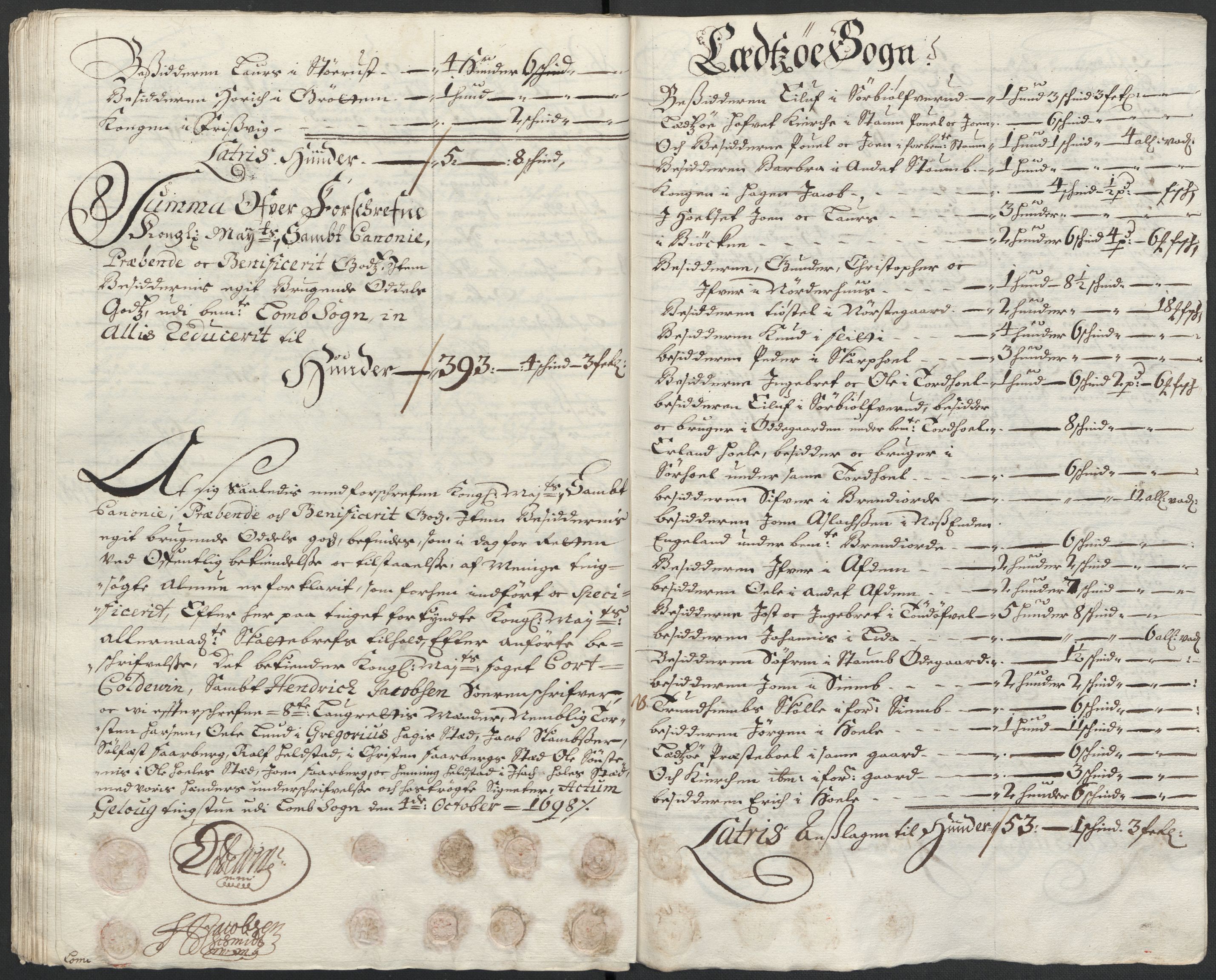 Rentekammeret inntil 1814, Reviderte regnskaper, Fogderegnskap, AV/RA-EA-4092/R17/L1171: Fogderegnskap Gudbrandsdal, 1698, s. 192