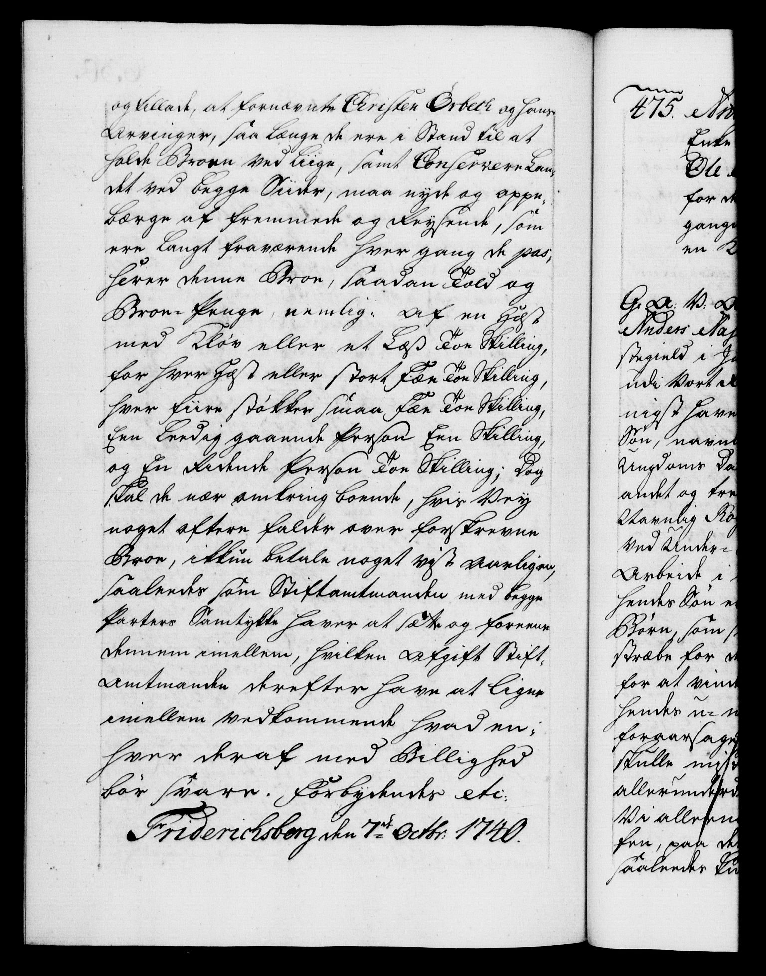 Danske Kanselli 1572-1799, AV/RA-EA-3023/F/Fc/Fca/Fcaa/L0031: Norske registre, 1739-1740, s. 630b