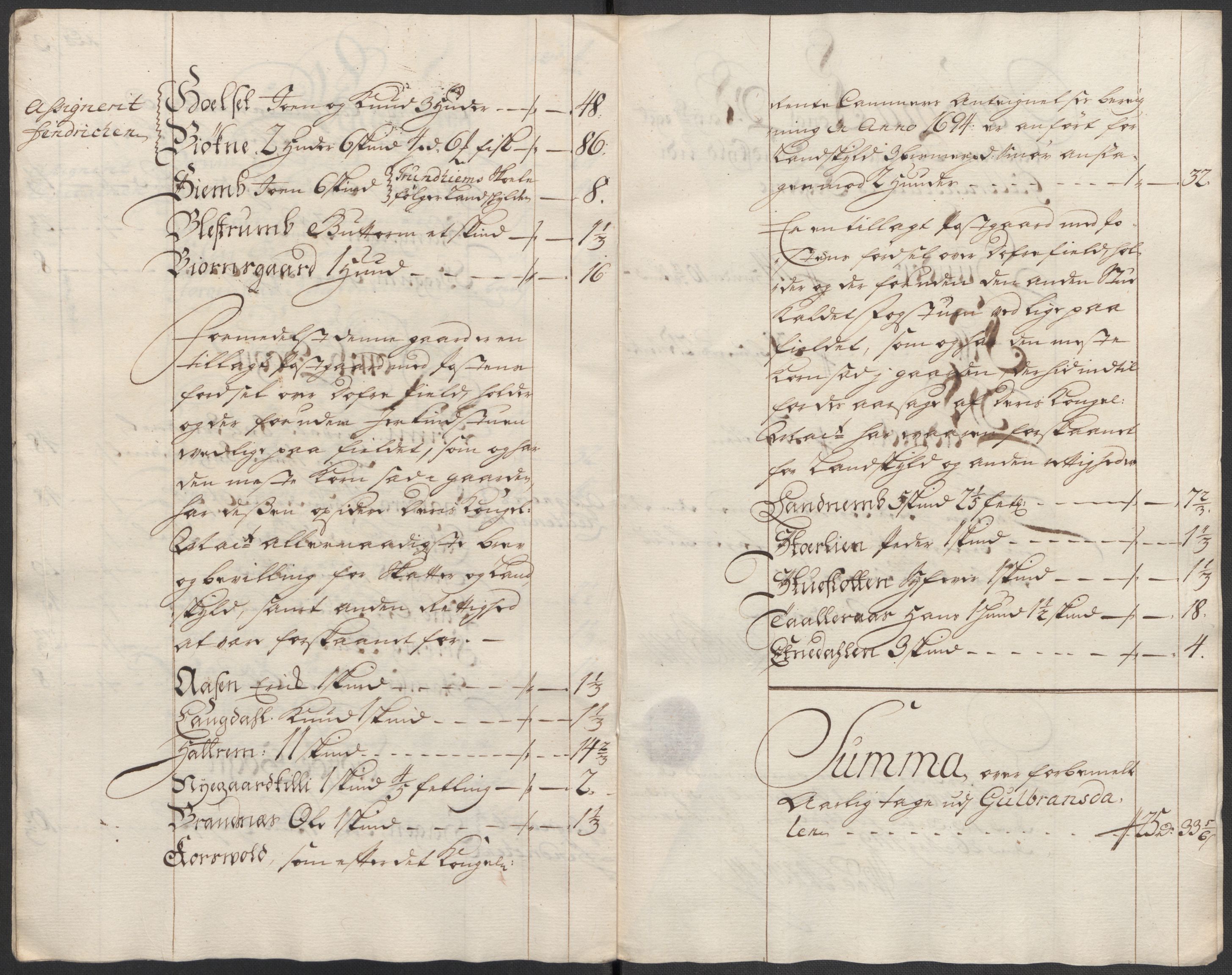 Rentekammeret inntil 1814, Reviderte regnskaper, Fogderegnskap, RA/EA-4092/R17/L1188: Fogderegnskap Gudbrandsdal, 1718, s. 72