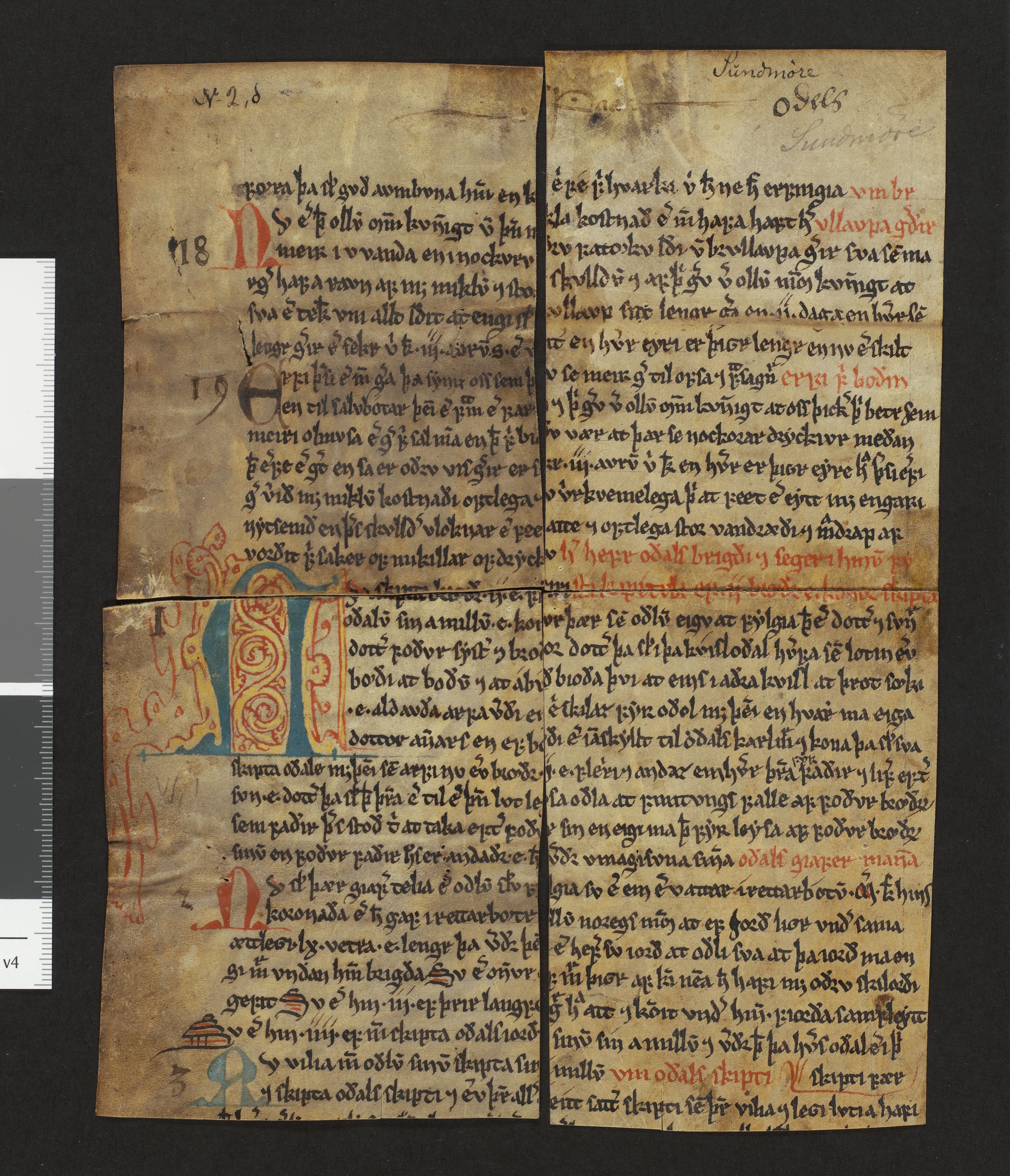 Riksarkivets diplomsamling, AV/RA-EA-5965/F26/L0002: Norrøne membranfragmenter bestand 2-9 (10), 1100-1536, s. 29