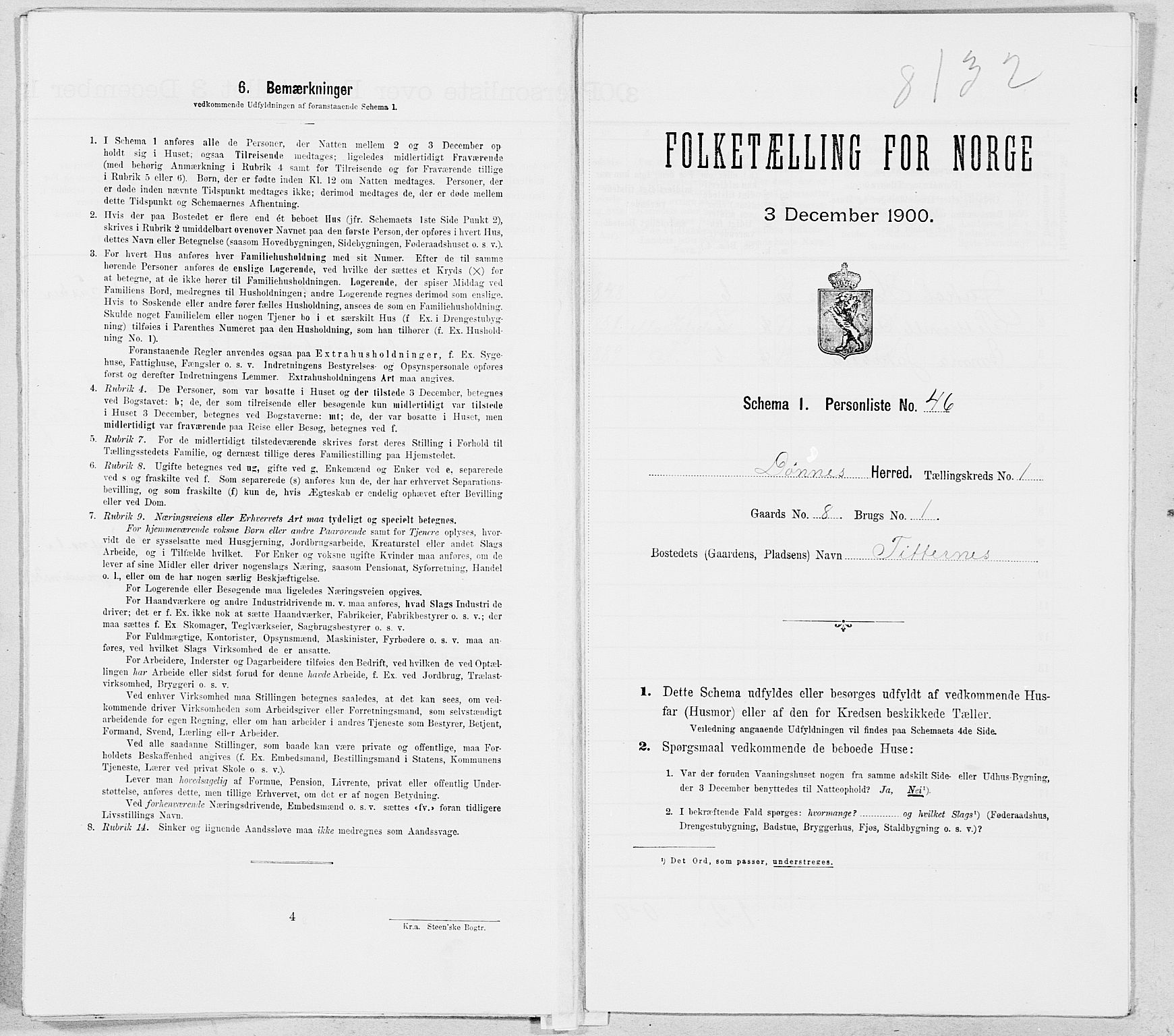 SAT, Folketelling 1900 for 1827 Dønnes herred, 1900, s. 148