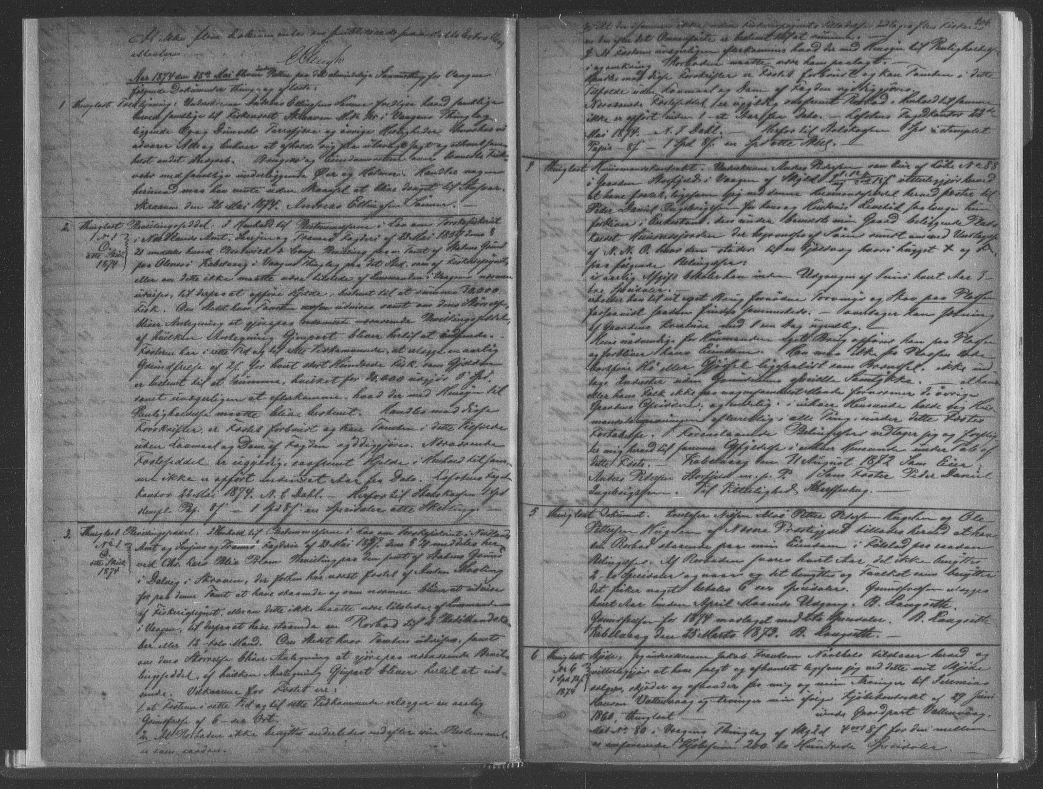 Vesterålen sorenskriveri, SAT/A-4180/1/2/2Ca/L0014: Pantebok nr. M-II, 1873-1875, s. 206