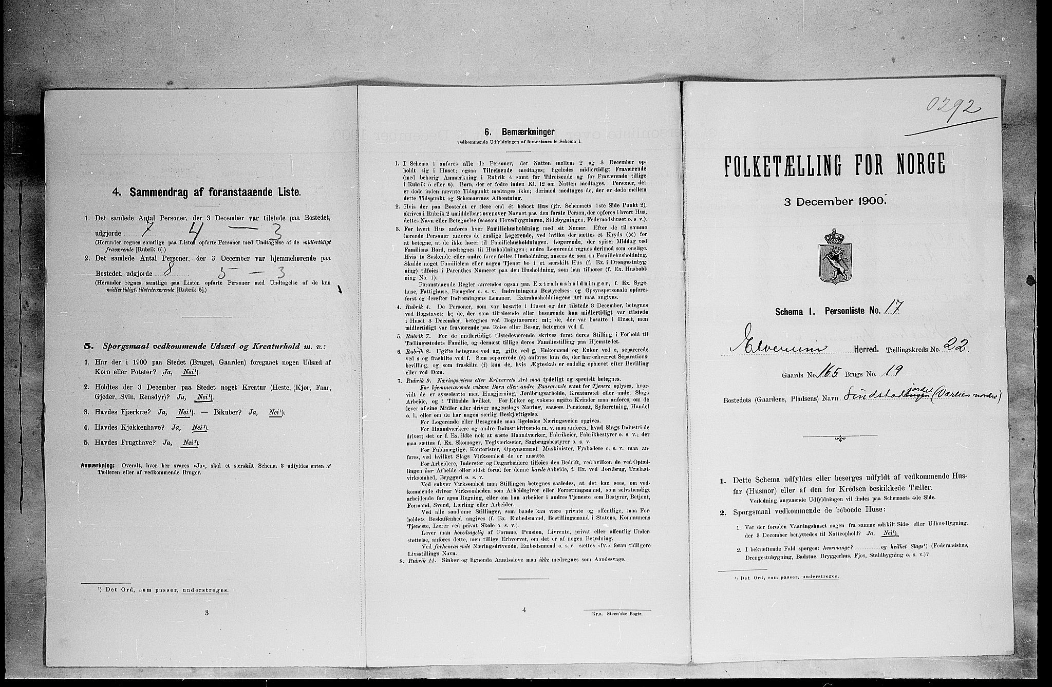 SAH, Folketelling 1900 for 0427 Elverum herred, 1900, s. 2827