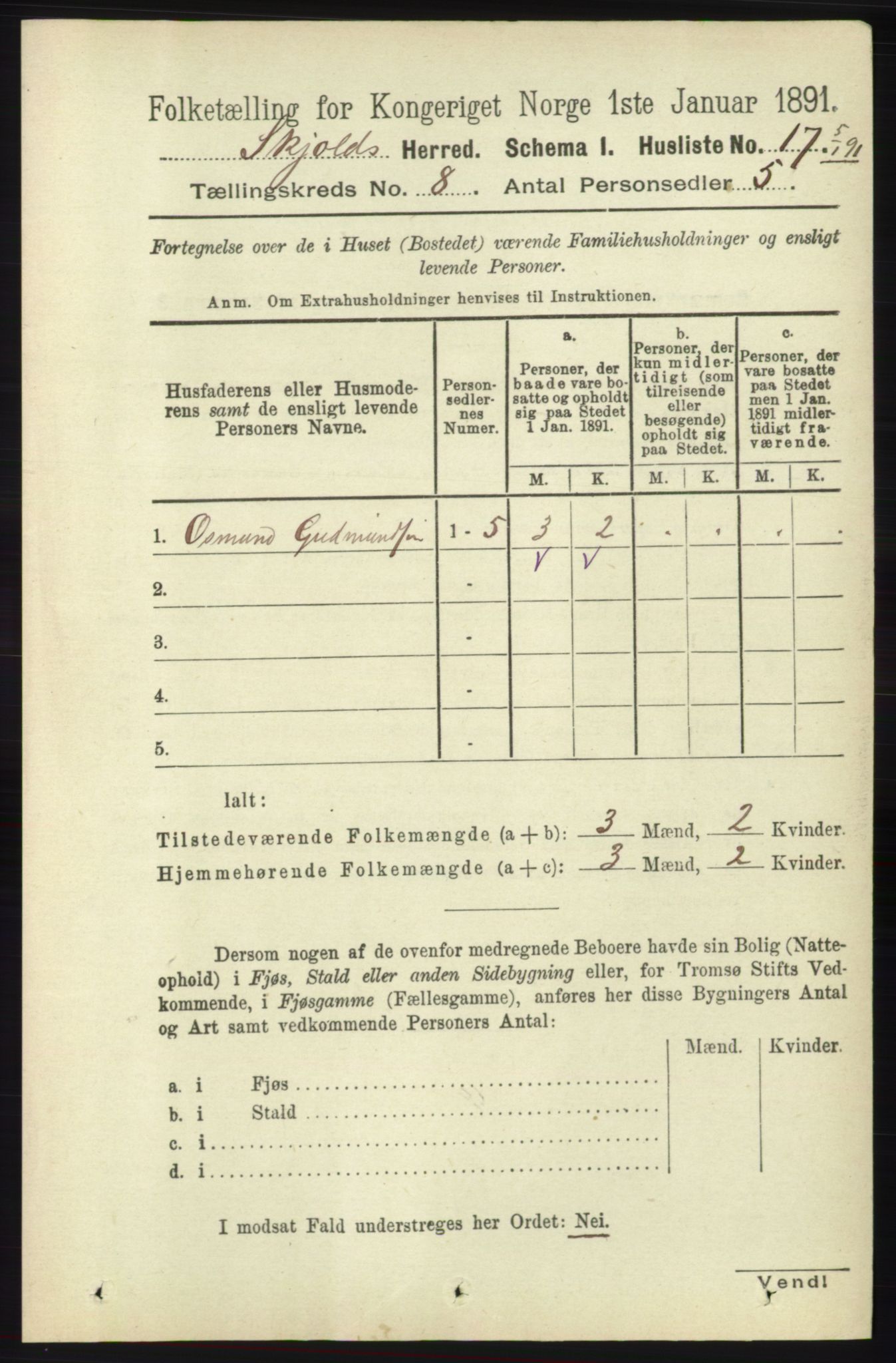 RA, Folketelling 1891 for 1154 Skjold herred, 1891, s. 1584