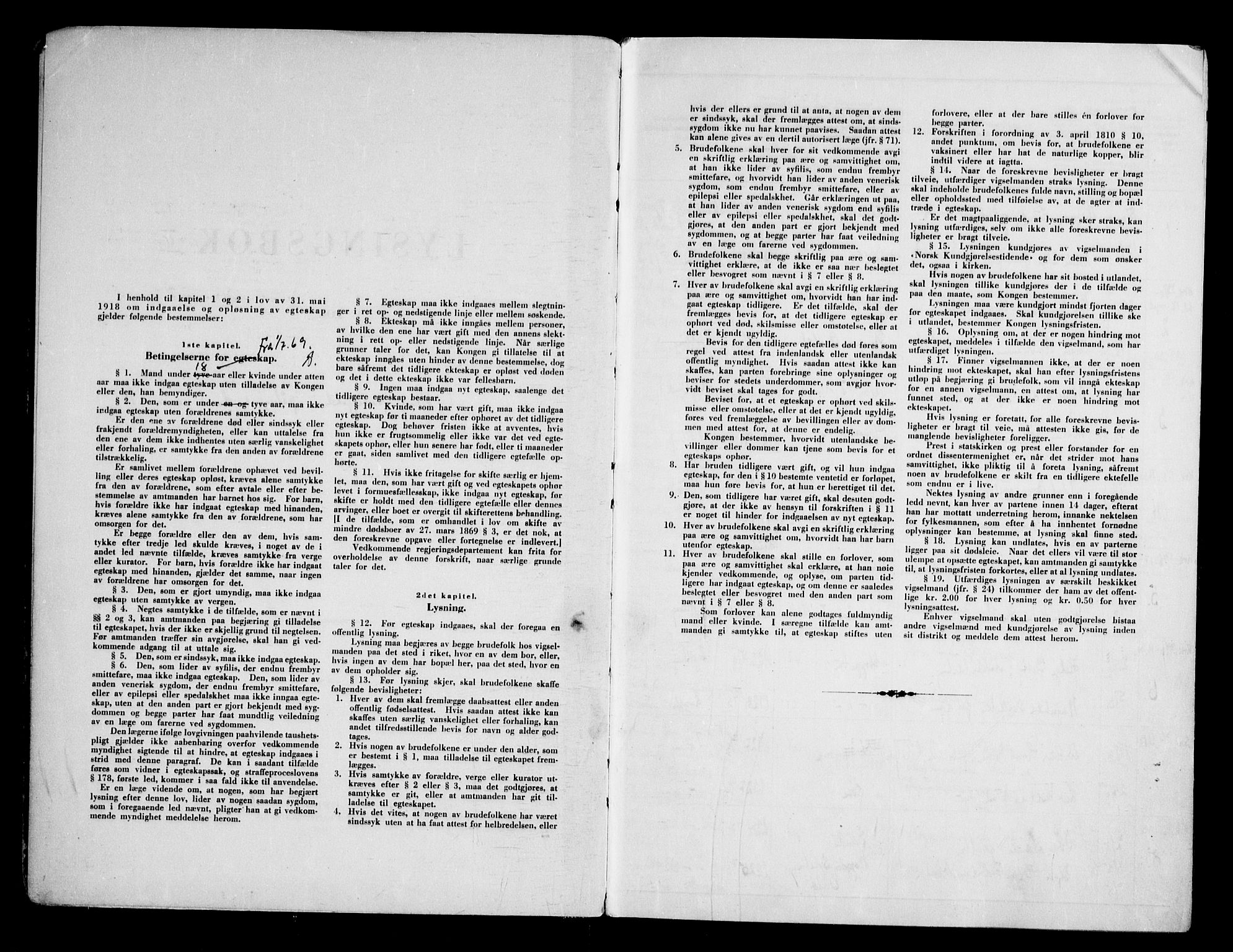 Tjølling kirkebøker, SAKO/A-60/H/Ha/L0002: Lysningsprotokoll nr. 2, 1951-1971