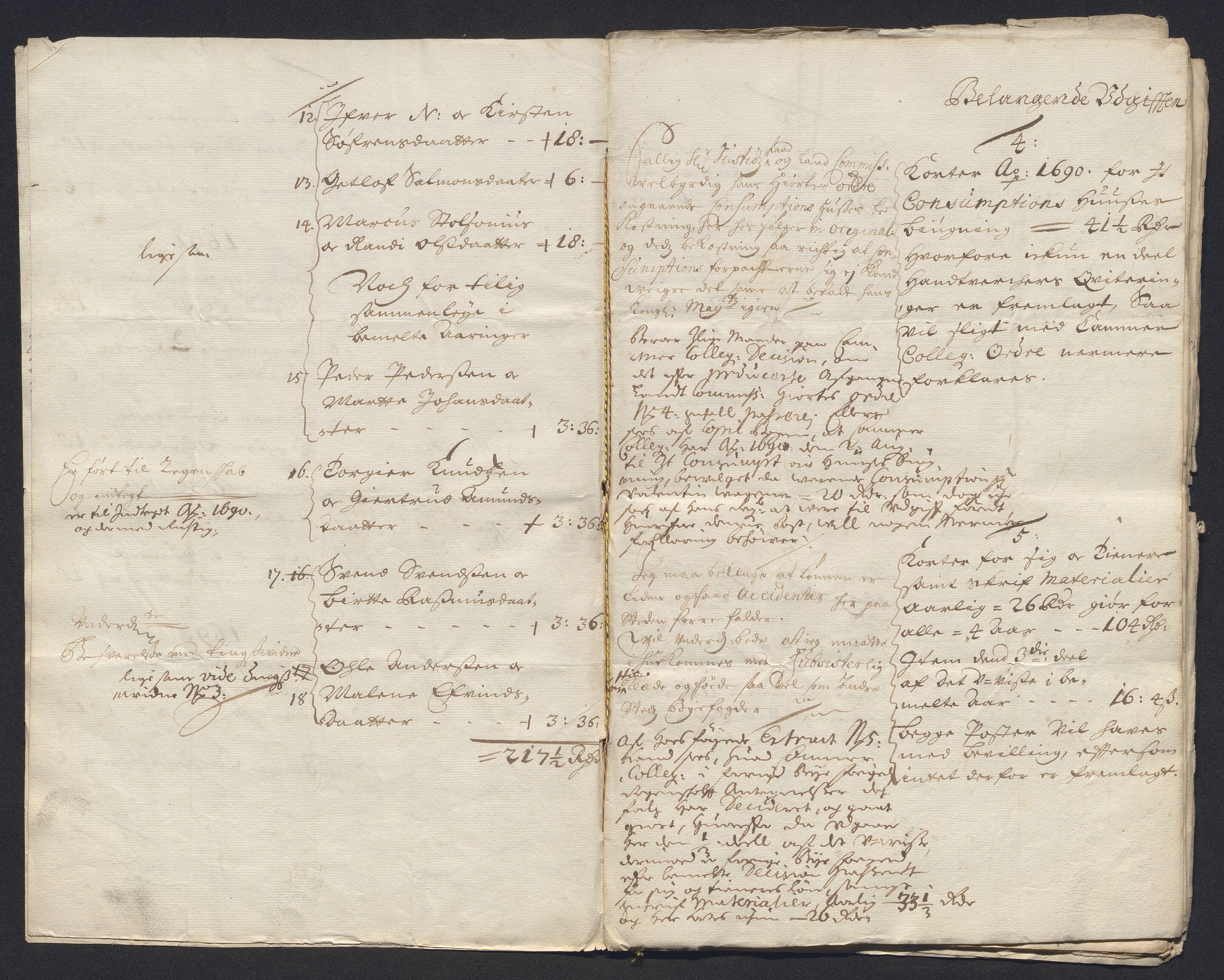 Rentekammeret inntil 1814, Reviderte regnskaper, Byregnskaper, RA/EA-4066/R/Ro/L0316: [O14] Sikt og sakefall, 1662-1693, s. 395