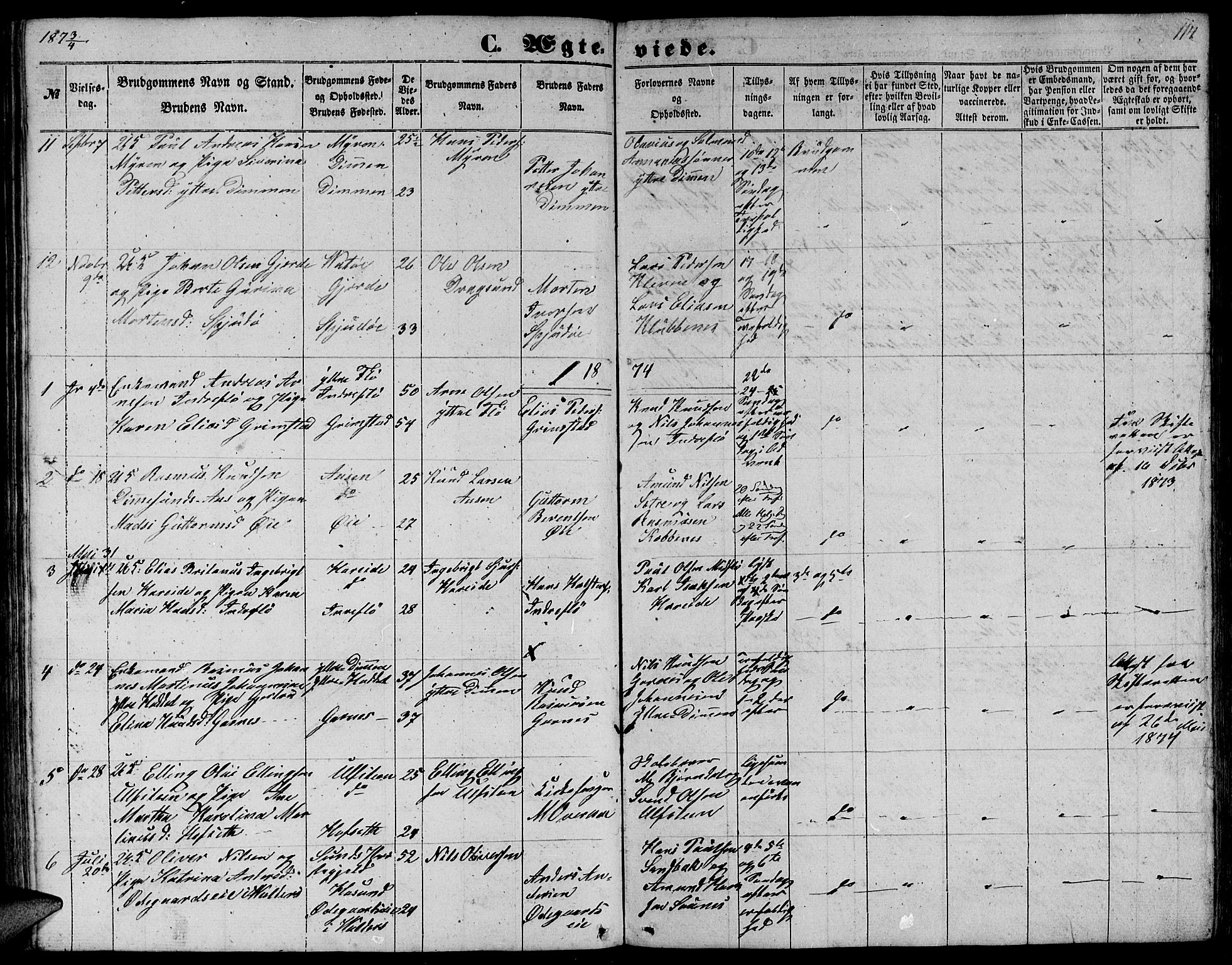 Ministerialprotokoller, klokkerbøker og fødselsregistre - Møre og Romsdal, AV/SAT-A-1454/509/L0111: Klokkerbok nr. 509C01, 1854-1882, s. 114