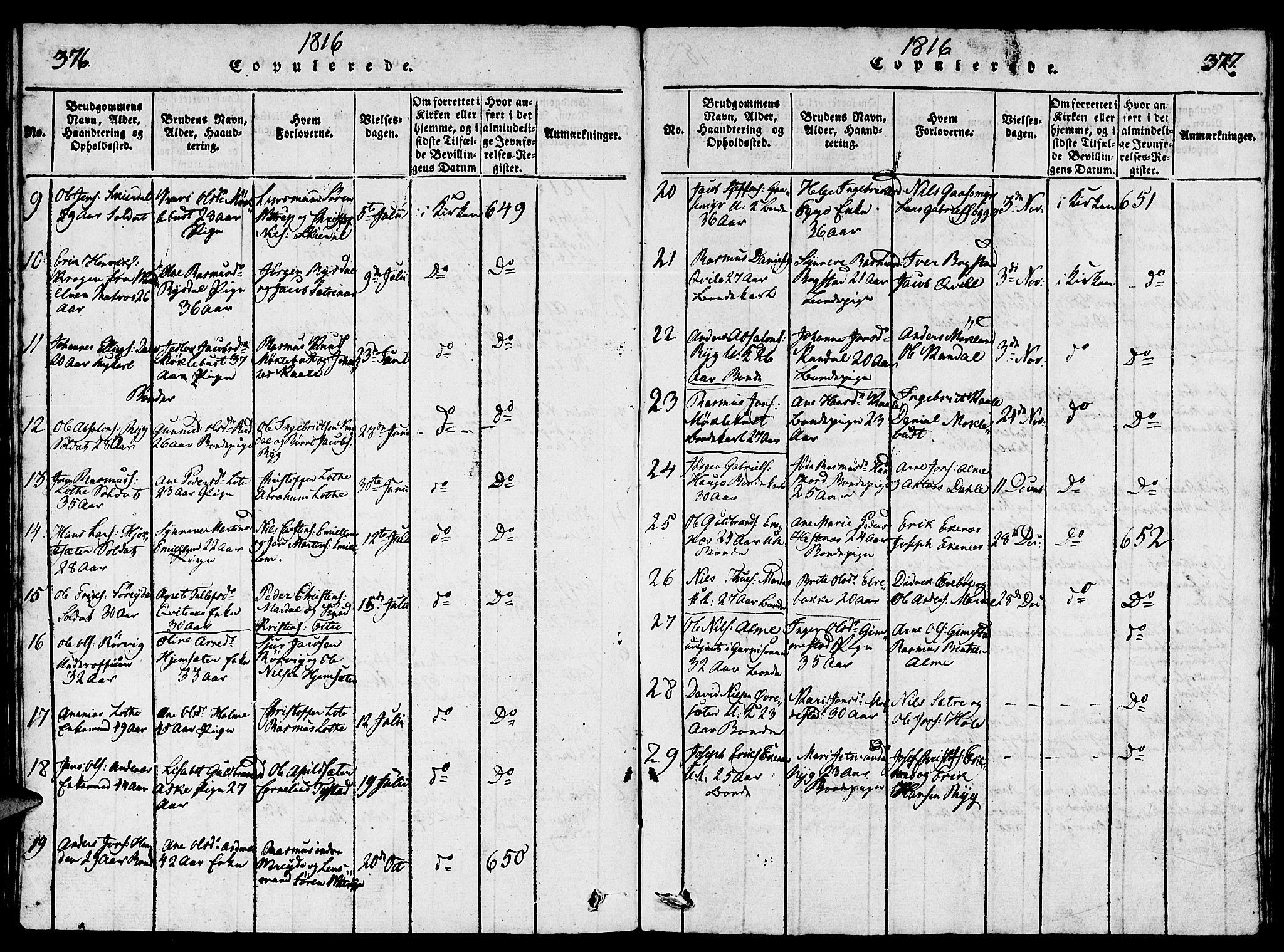 Gloppen sokneprestembete, AV/SAB-A-80101/H/Hab/Haba/L0001: Klokkerbok nr. A 1, 1816-1827, s. 240-241