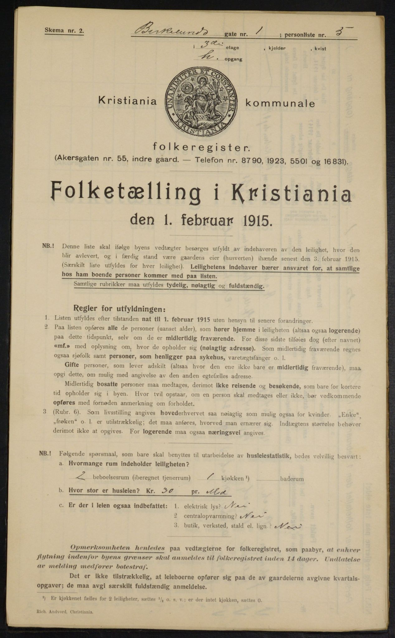 OBA, Kommunal folketelling 1.2.1915 for Kristiania, 1915, s. 5067