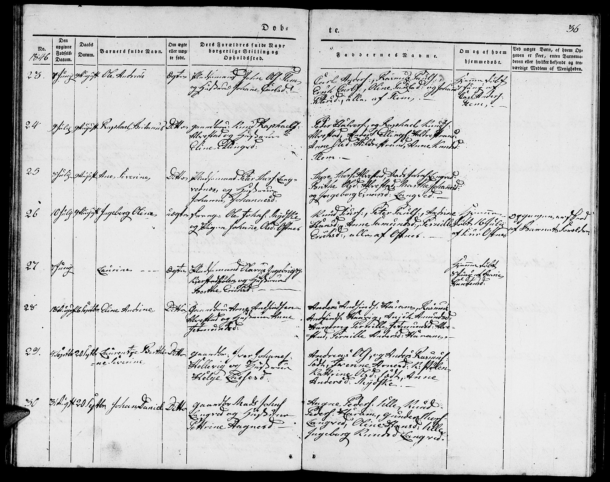 Ministerialprotokoller, klokkerbøker og fødselsregistre - Møre og Romsdal, AV/SAT-A-1454/536/L0507: Klokkerbok nr. 536C02, 1839-1859, s. 36