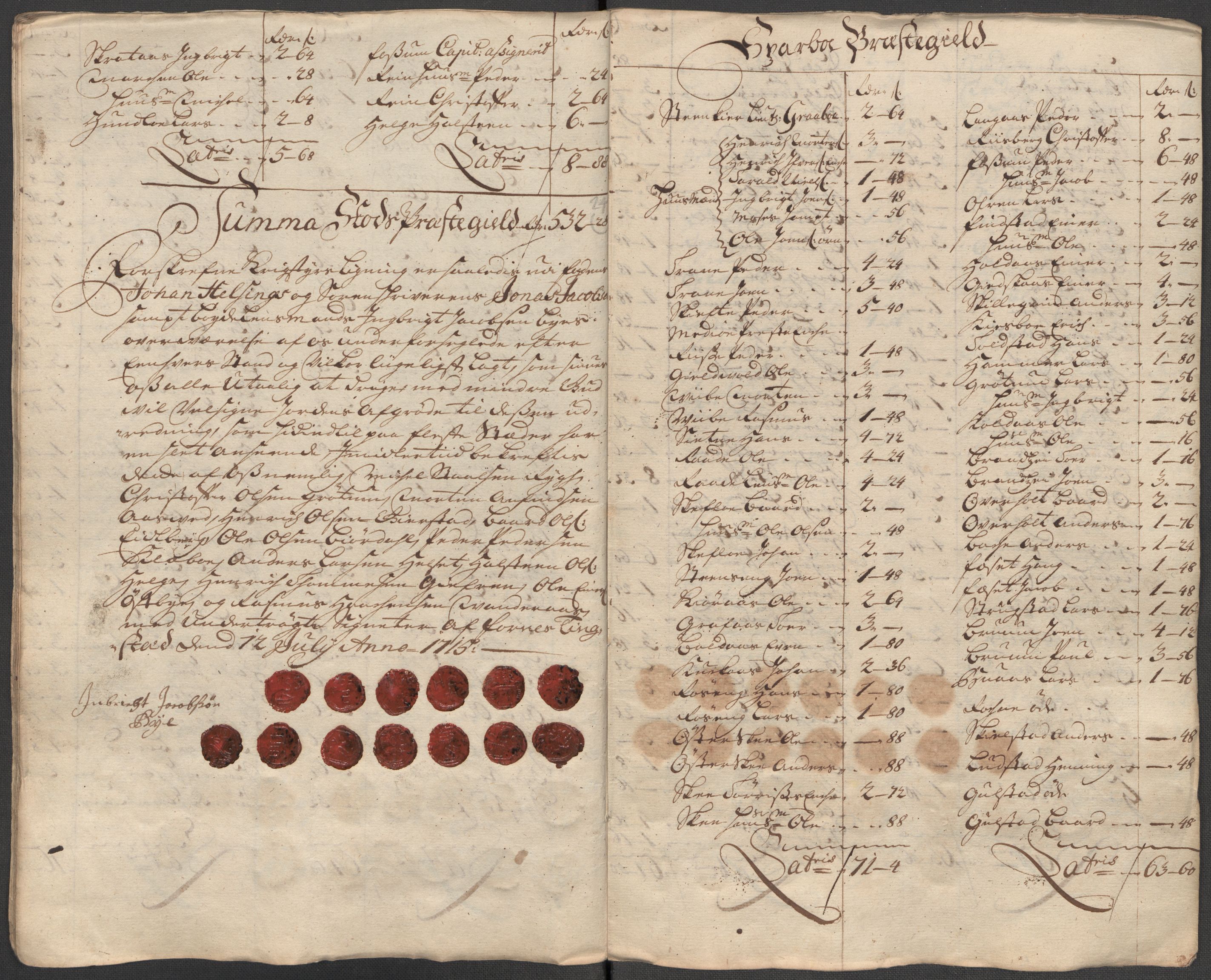 Rentekammeret inntil 1814, Reviderte regnskaper, Fogderegnskap, AV/RA-EA-4092/R63/L4323: Fogderegnskap Inderøy, 1715, s. 198