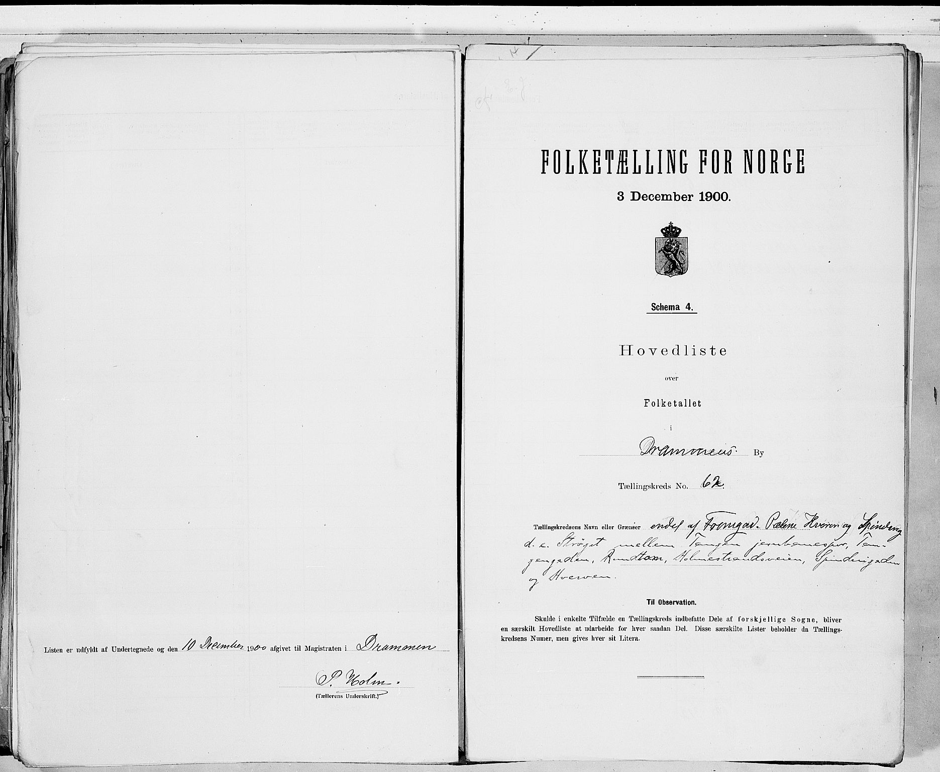 RA, Folketelling 1900 for 0602 Drammen kjøpstad, 1900, s. 129