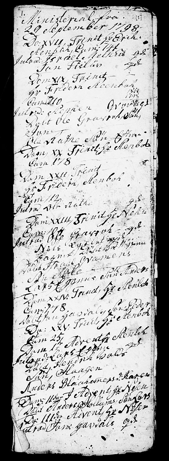 Ministerialprotokoller, klokkerbøker og fødselsregistre - Sør-Trøndelag, SAT/A-1456/691/L1091: Klokkerbok nr. 691C02, 1802-1815, s. 1