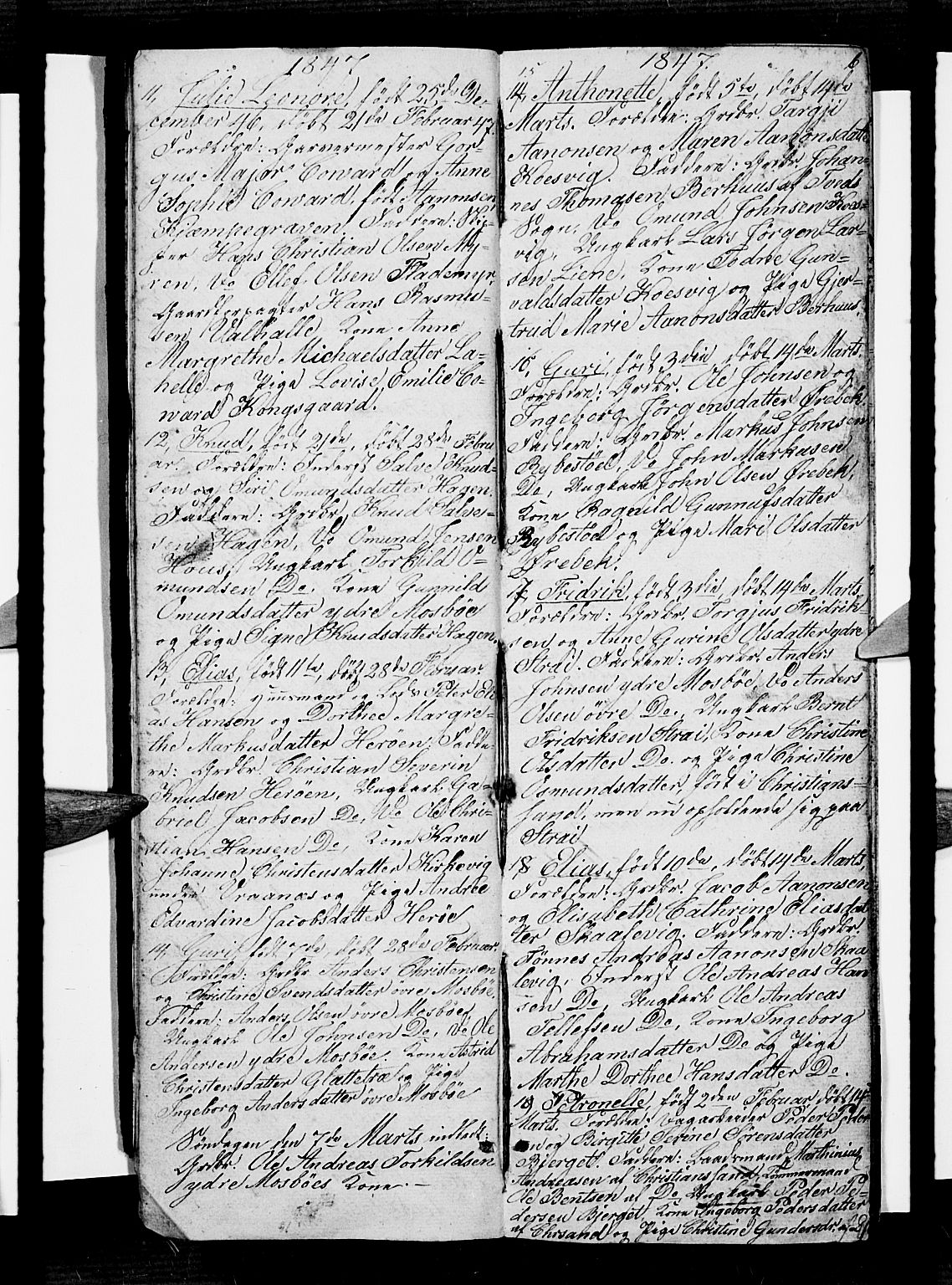 Oddernes sokneprestkontor, AV/SAK-1111-0033/F/Fb/Fba/L0005: Klokkerbok nr. B 5, 1846-1859, s. 6