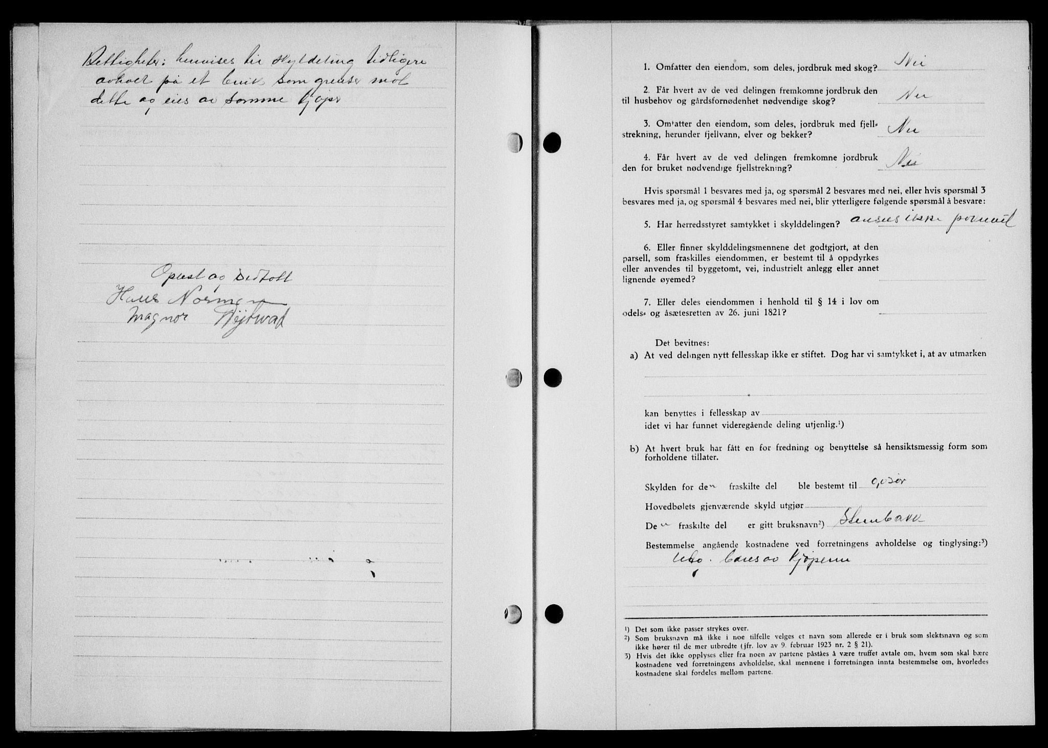 Lofoten sorenskriveri, SAT/A-0017/1/2/2C/L0013a: Pantebok nr. 13a, 1944-1946, Dagboknr: 628/1945
