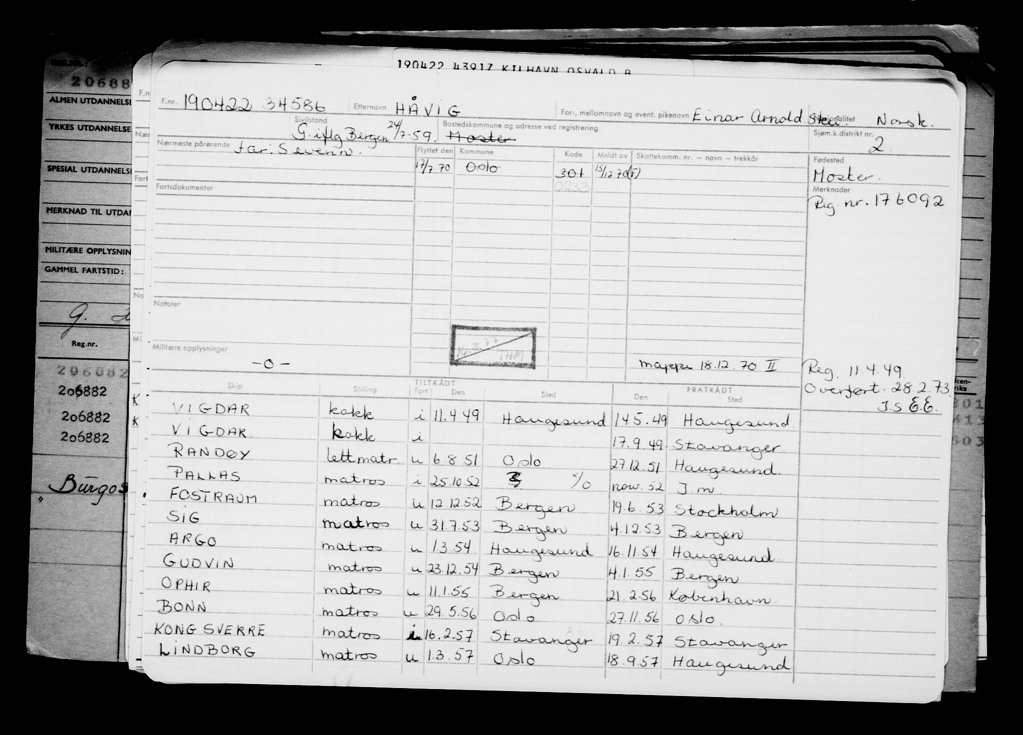 Direktoratet for sjømenn, AV/RA-S-3545/G/Gb/L0205: Hovedkort, 1922, s. 485