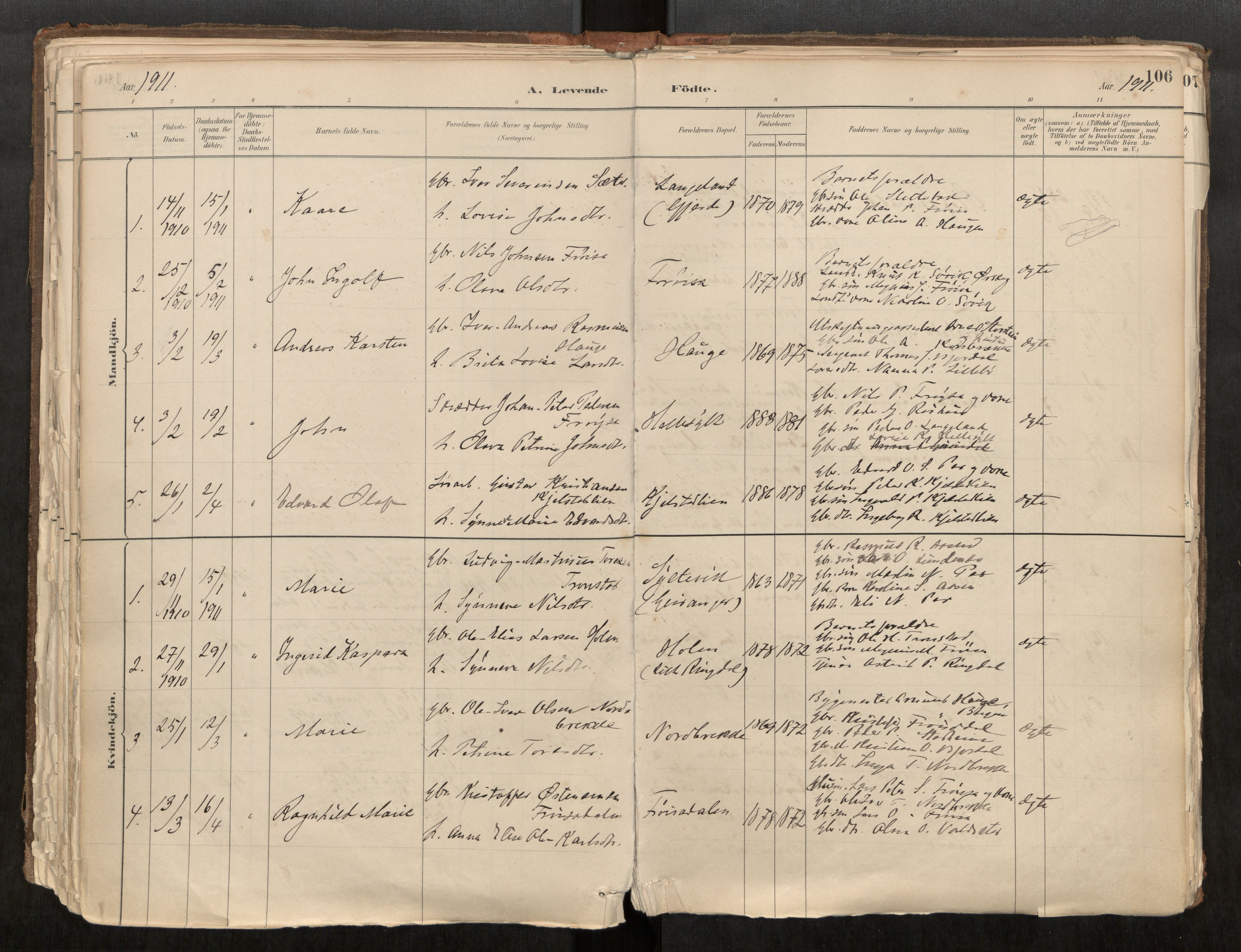 Sunnylven sokneprestkontor, AV/SAT-A-1007/H/Ha/Haa/L0002: Ministerialbok nr. 517A09, 1882-1939, s. 106