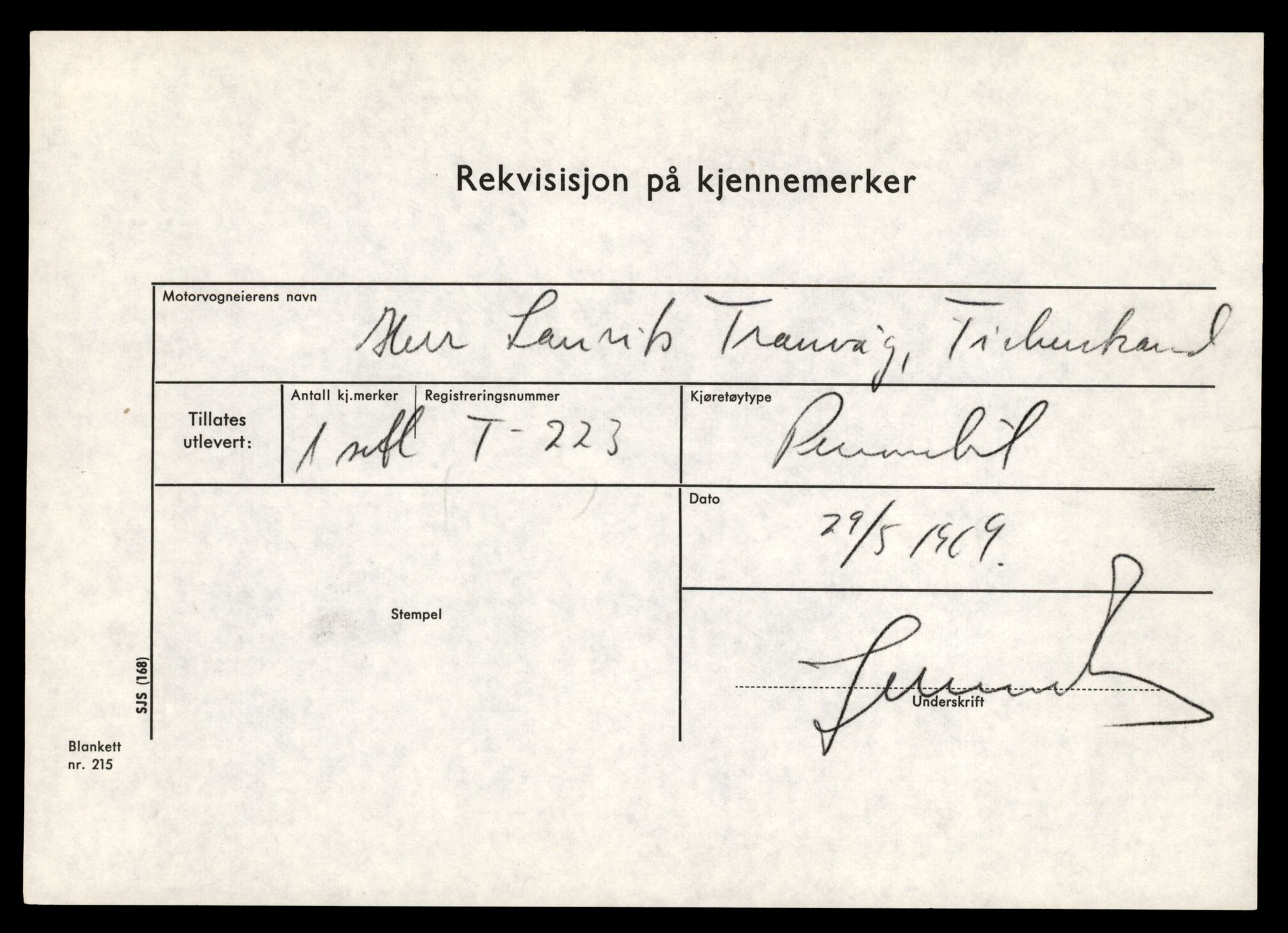Møre og Romsdal vegkontor - Ålesund trafikkstasjon, SAT/A-4099/F/Fe/L0002: Registreringskort for kjøretøy T 128 - T 231, 1927-1998, s. 2746