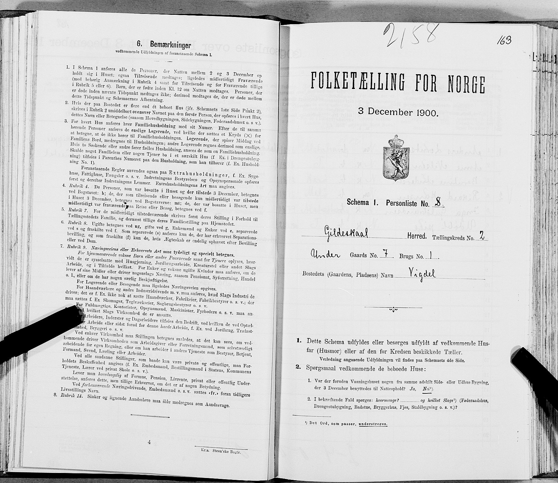 SAT, Folketelling 1900 for 1838 Gildeskål herred, 1900, s. 206