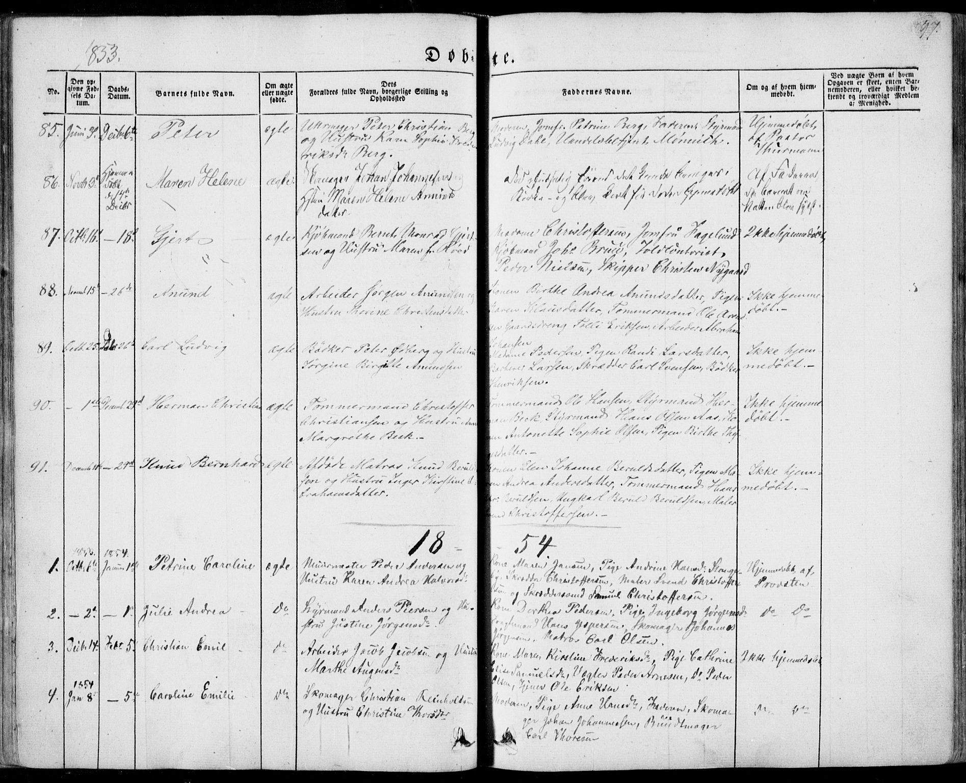 Tønsberg kirkebøker, AV/SAKO-A-330/F/Fa/L0007: Ministerialbok nr. I 7, 1845-1854, s. 97