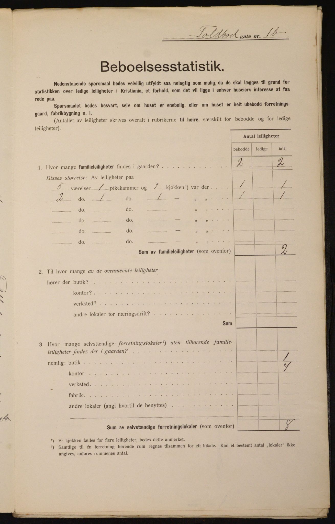 OBA, Kommunal folketelling 1.2.1912 for Kristiania, 1912, s. 113086