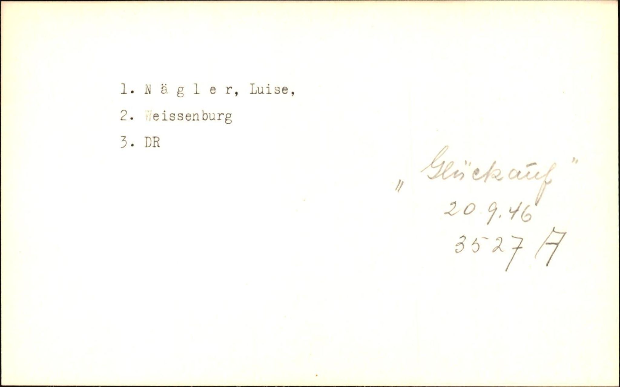 Hjemsendte tyskere , RA/RAFA-6487/D/Db/L0020: Mülzet-Paülisch, 1945-1947, s. 52