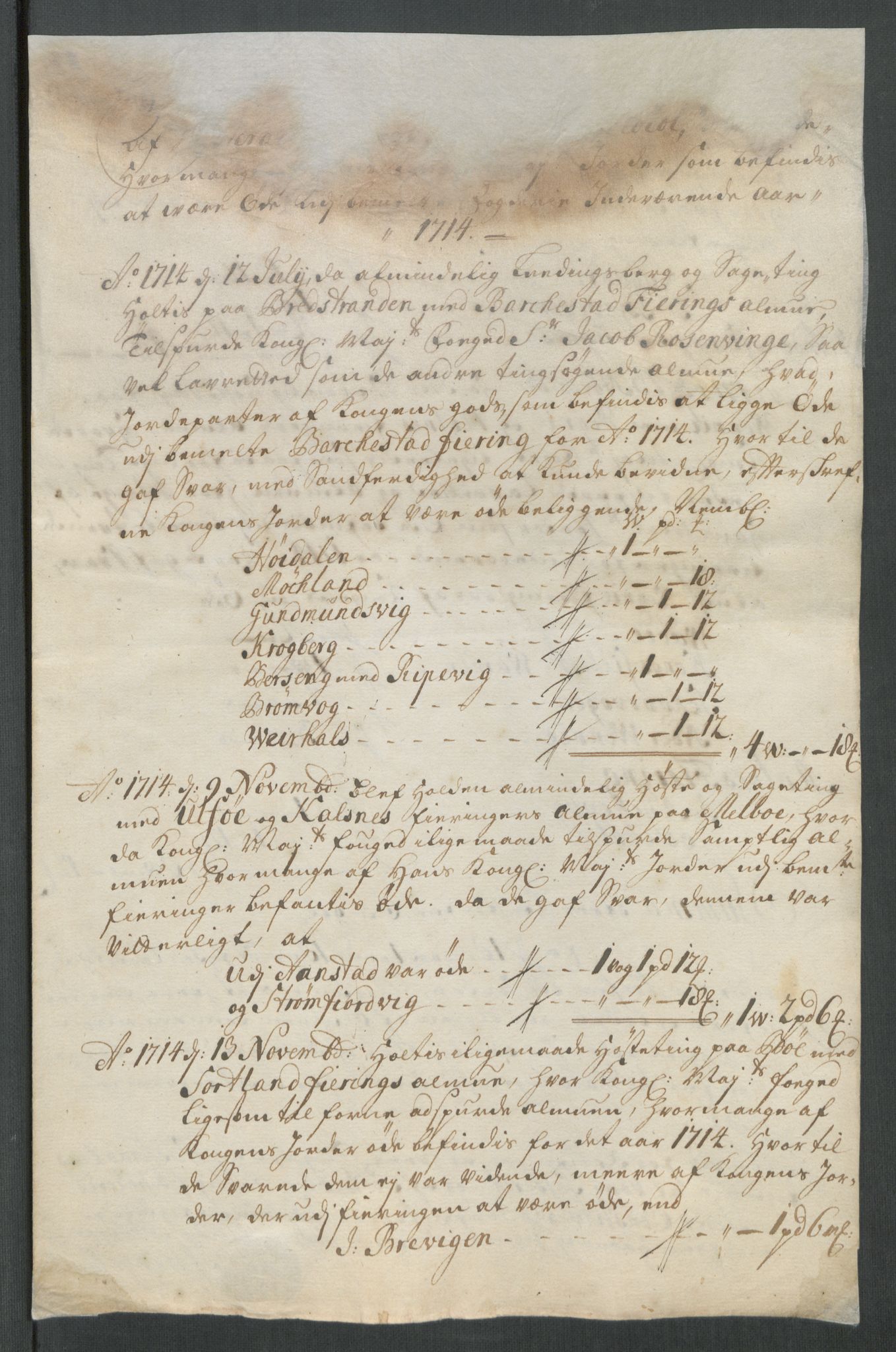 Rentekammeret inntil 1814, Reviderte regnskaper, Fogderegnskap, RA/EA-4092/R67/L4680: Fogderegnskap Vesterålen, Andenes og Lofoten, 1714, s. 290