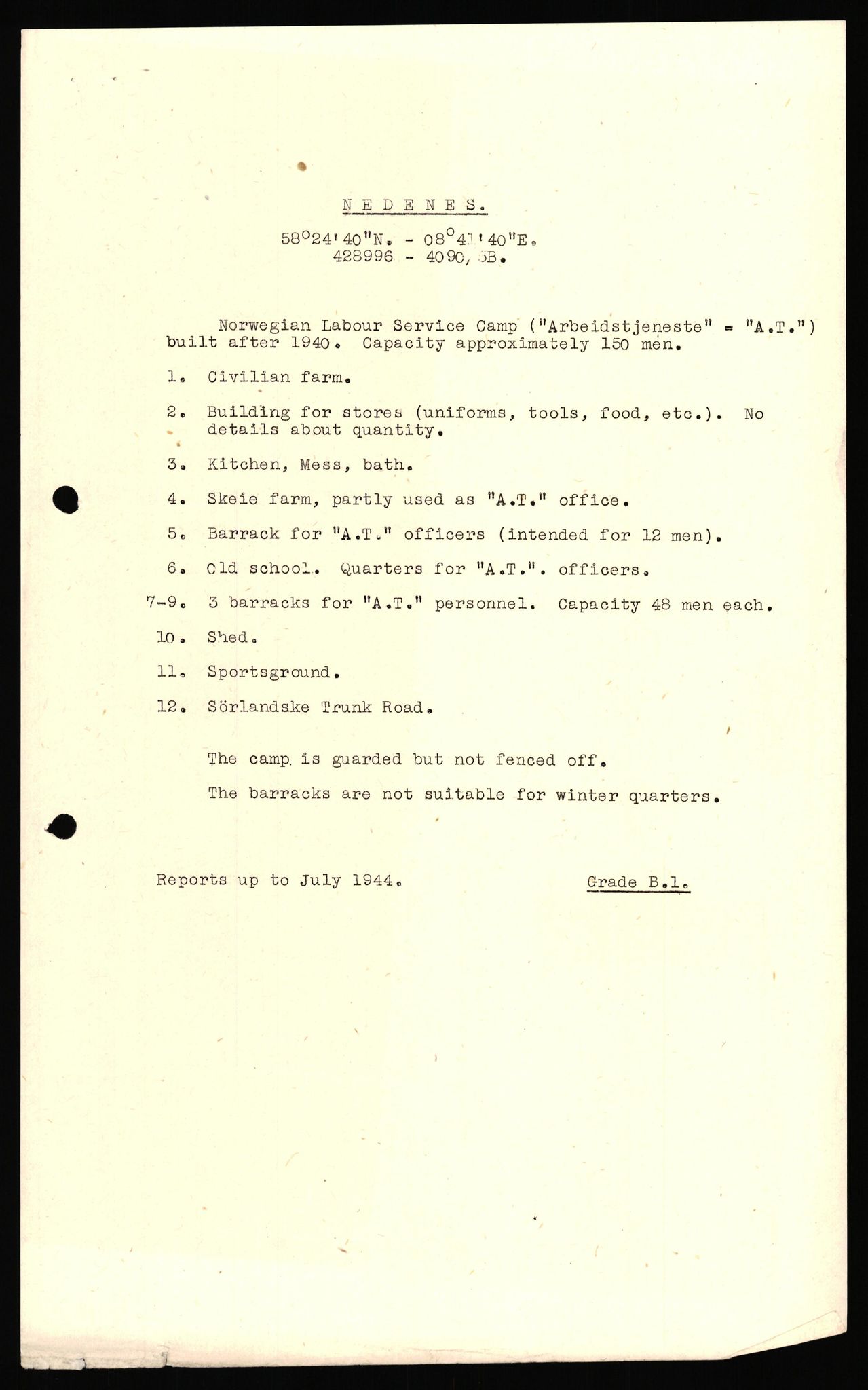 Forsvaret, Forsvarets overkommando II, AV/RA-RAFA-3915/D/Dd/L0002: Aust-Agder fylke, 1942-1944, s. 34