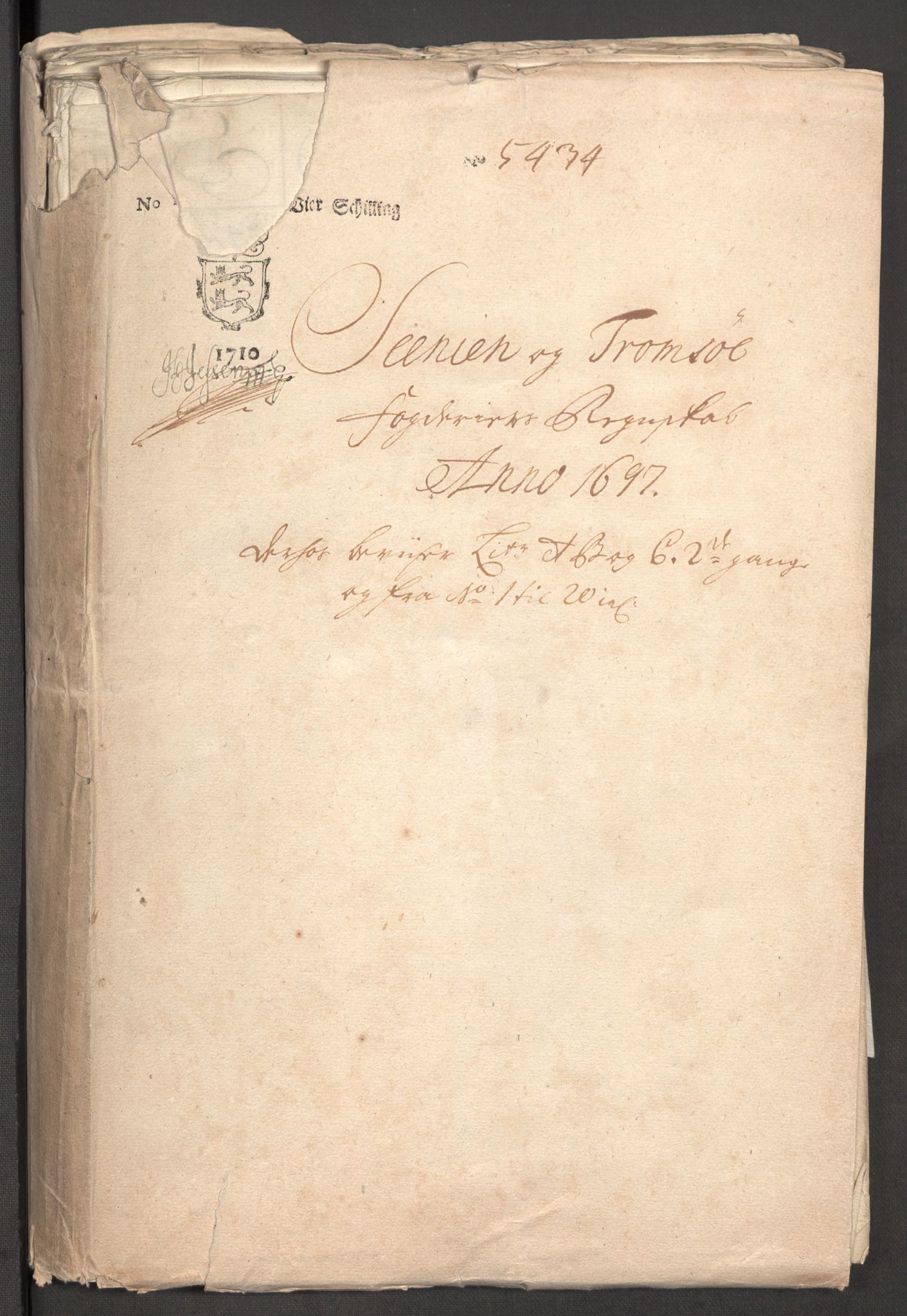 Rentekammeret inntil 1814, Reviderte regnskaper, Fogderegnskap, RA/EA-4092/R68/L4754: Fogderegnskap Senja og Troms, 1697-1699, s. 3
