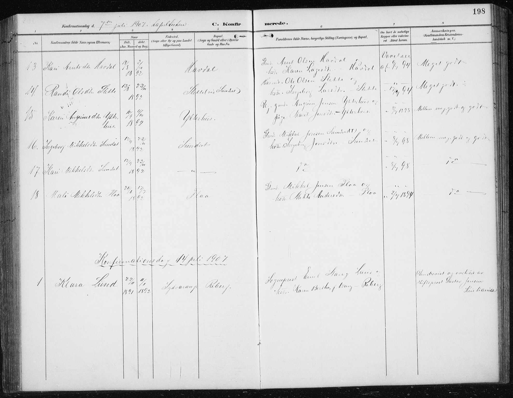 Ministerialprotokoller, klokkerbøker og fødselsregistre - Sør-Trøndelag, SAT/A-1456/674/L0876: Klokkerbok nr. 674C03, 1892-1912, s. 198