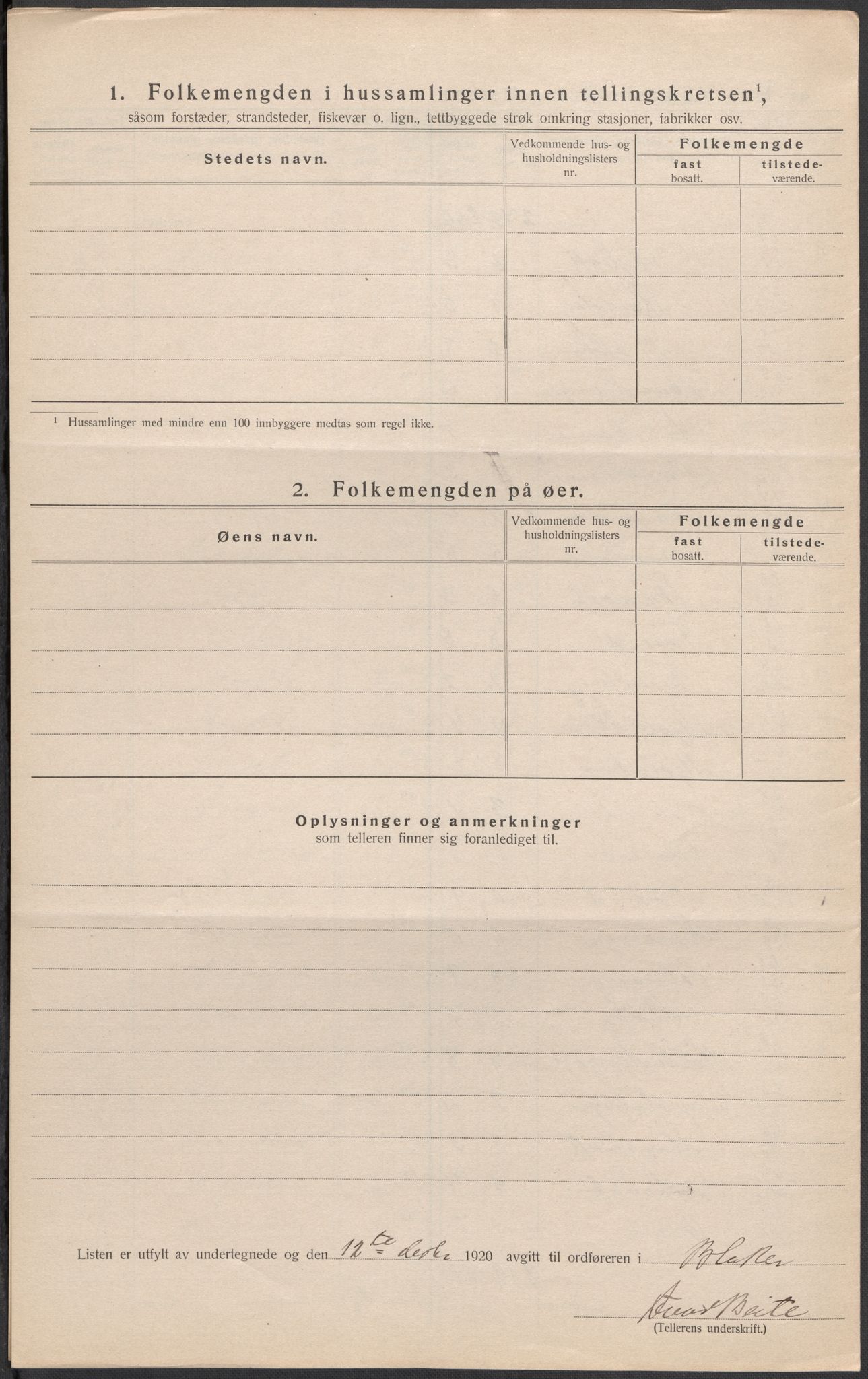 SAO, Folketelling 1920 for 0225 Blaker herred, 1920, s. 10