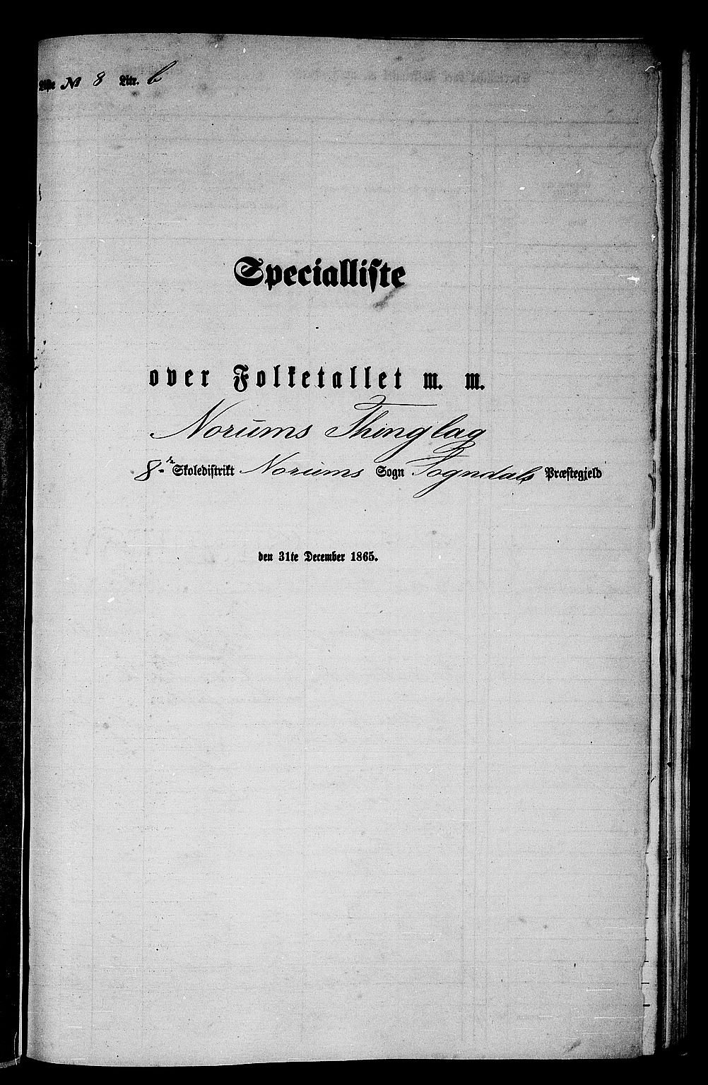 RA, Folketelling 1865 for 1420P Sogndal prestegjeld, 1865, s. 143