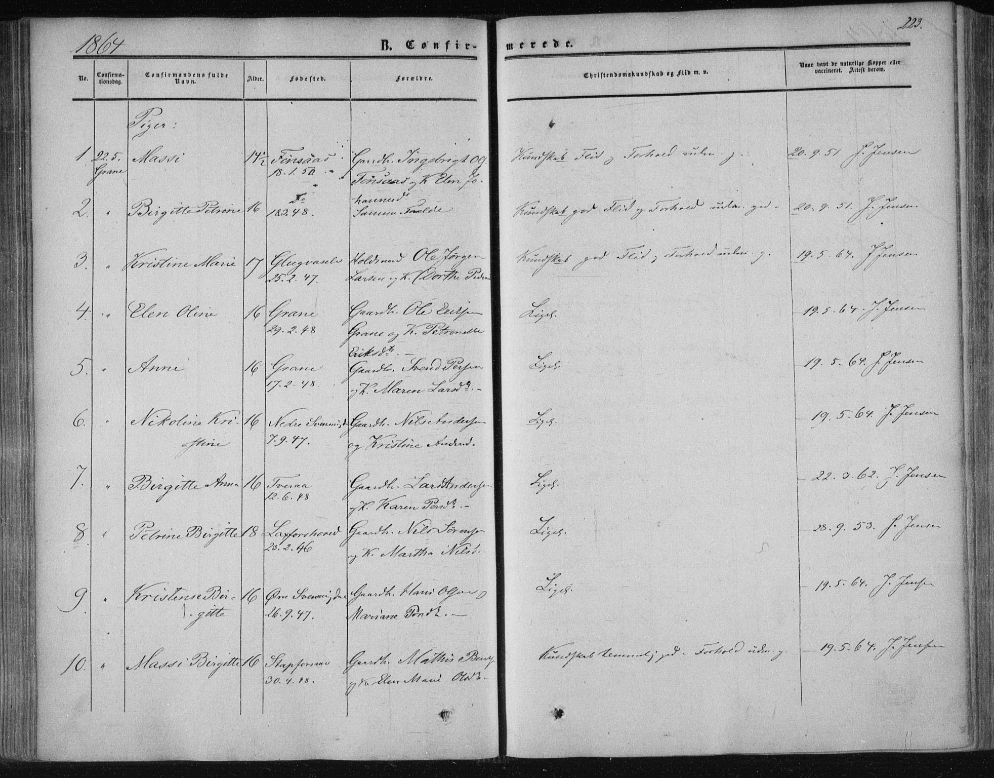 Ministerialprotokoller, klokkerbøker og fødselsregistre - Nordland, AV/SAT-A-1459/820/L0293: Ministerialbok nr. 820A14, 1855-1865, s. 223