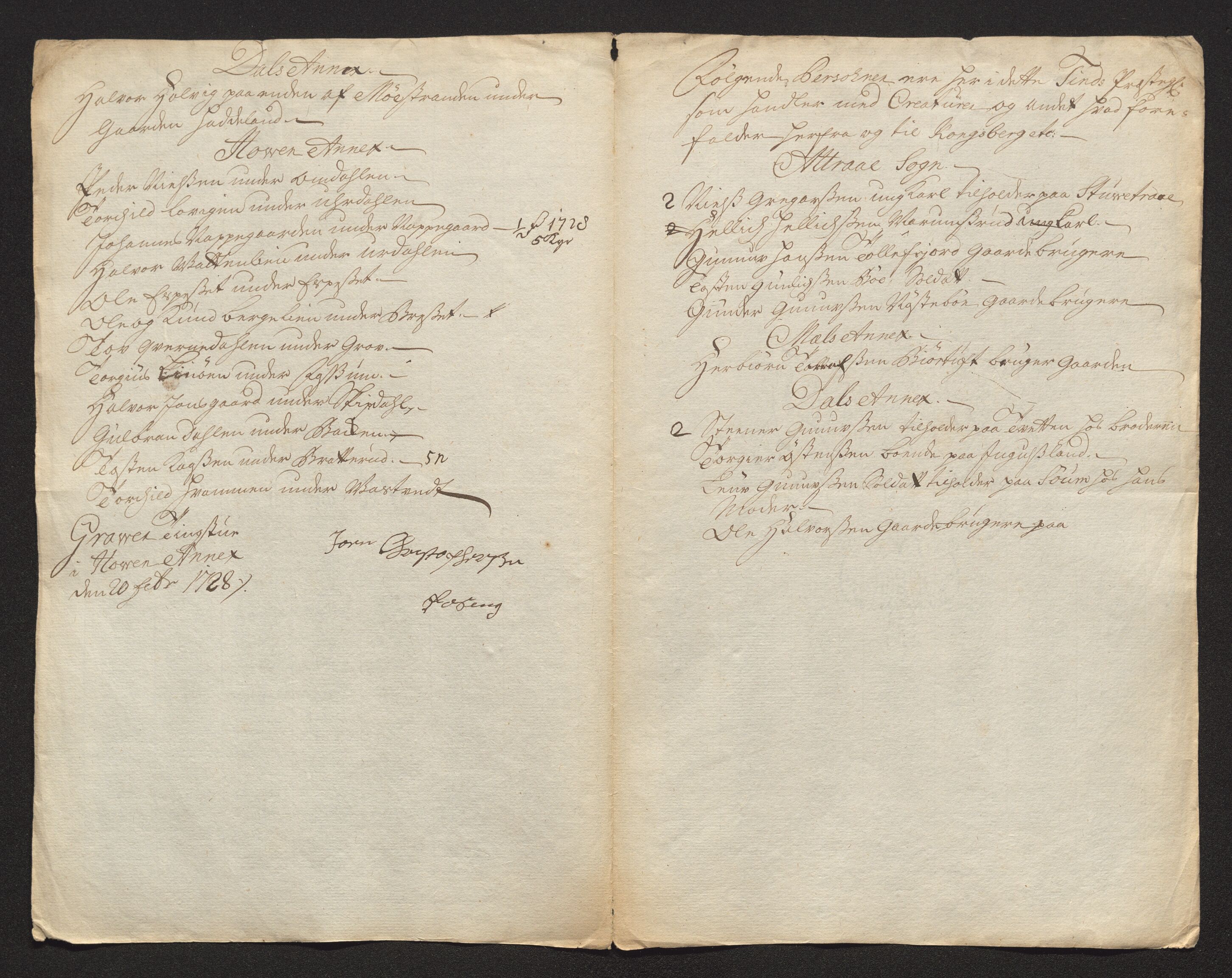 Bratsberg len og amt, AV/SAKO-A-943/I/I34/L0342/0008: Diverse manntall og fortegnelser / Manntall over husmenn og innerster i Tinn prestegjeld, 1728, s. 2