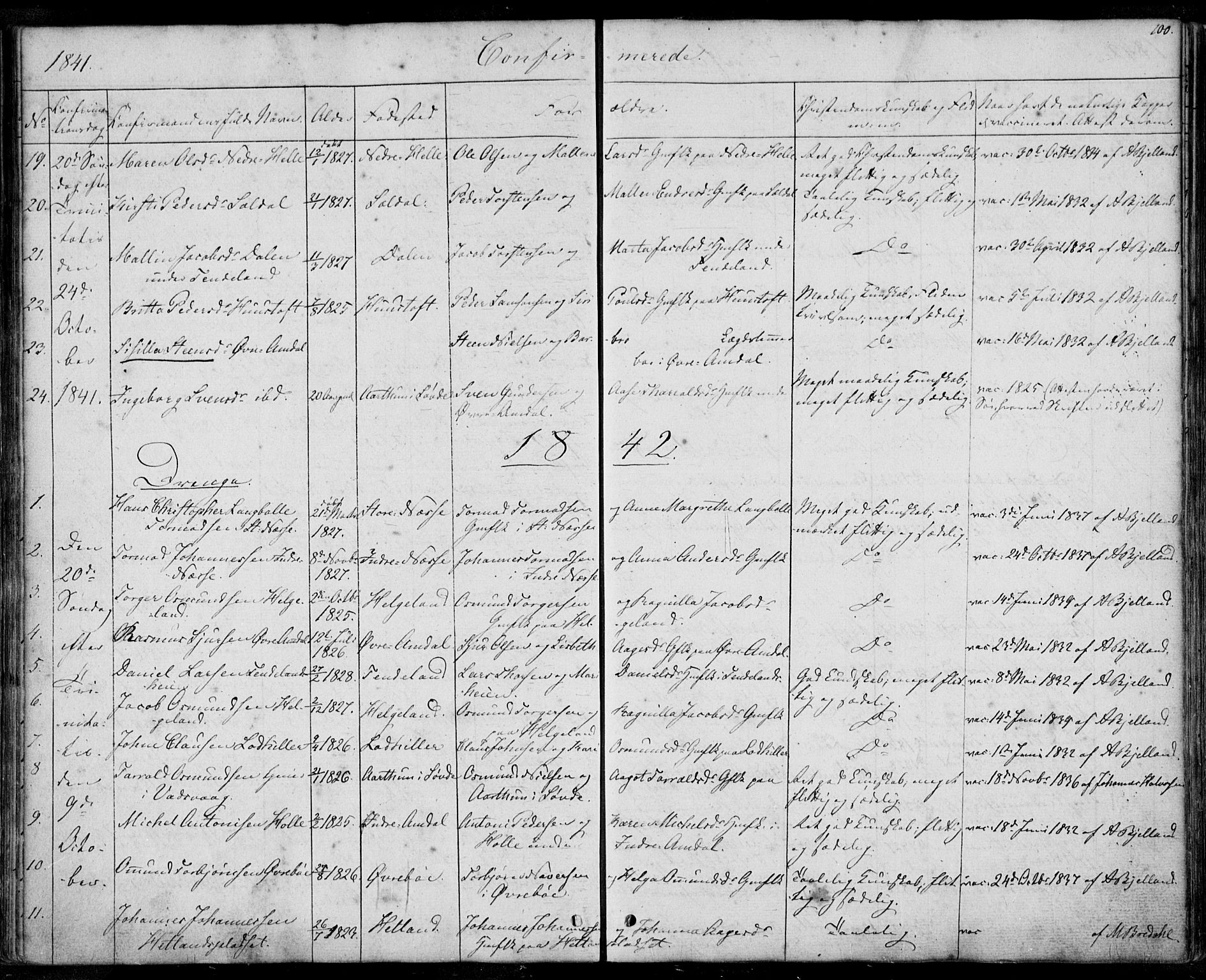 Nedstrand sokneprestkontor, SAST/A-101841/01/IV: Ministerialbok nr. A 8, 1839-1860, s. 100