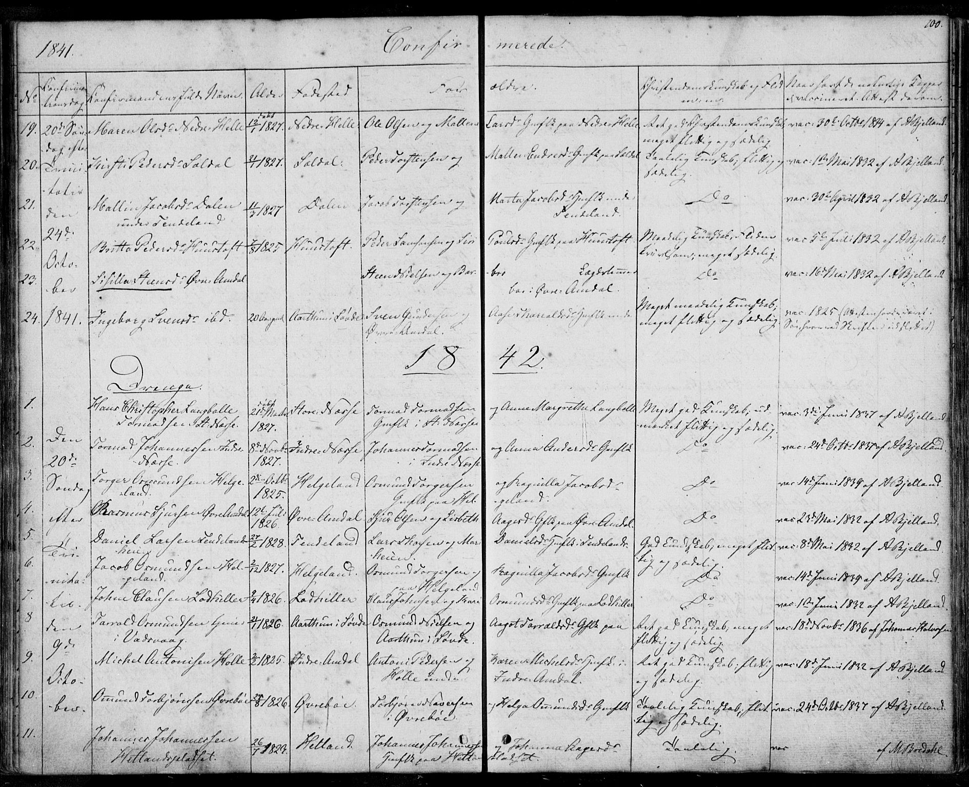 Nedstrand sokneprestkontor, AV/SAST-A-101841/01/IV: Ministerialbok nr. A 8, 1839-1860, s. 100