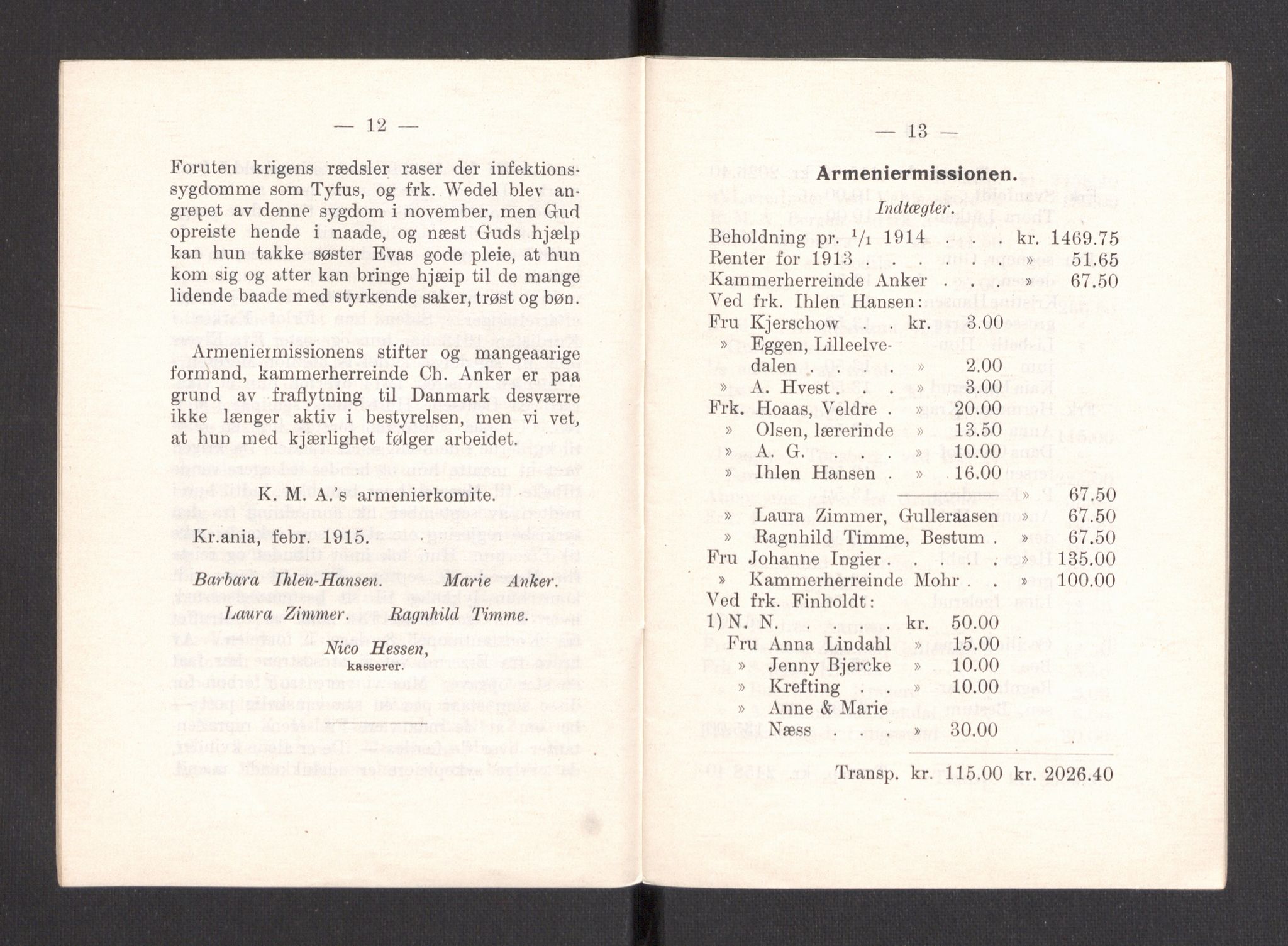 Kvinnelige Misjonsarbeidere, AV/RA-PA-0699/F/Fa/L0001/0007: -- / Årsmeldinger, trykte, 1906-1915