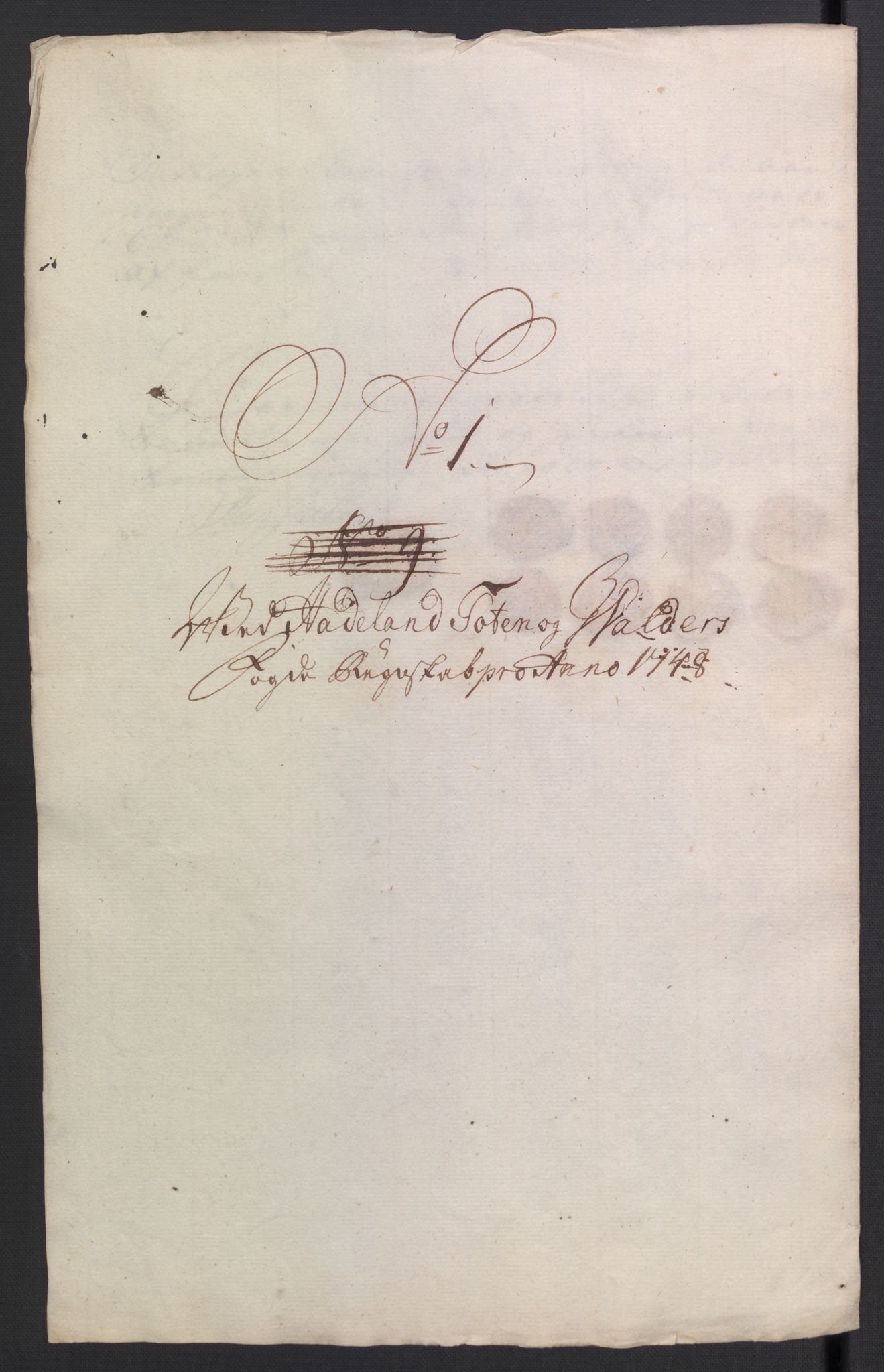 Rentekammeret inntil 1814, Reviderte regnskaper, Fogderegnskap, RA/EA-4092/R18/L1346: Fogderegnskap Hadeland, Toten og Valdres, 1747-1748, s. 300