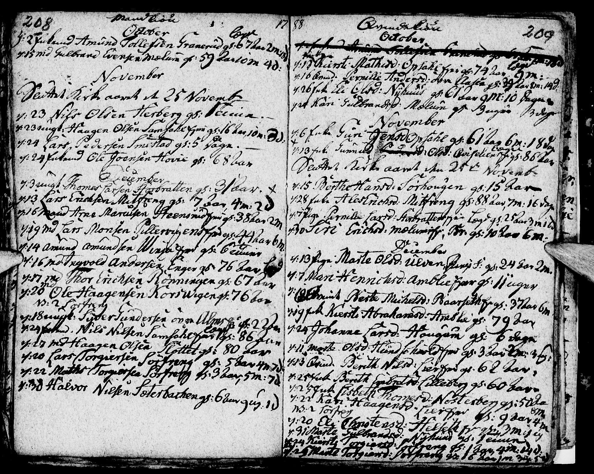 Ringsaker prestekontor, AV/SAH-PREST-014/I/Ia/L0005/0004: Kladd til kirkebok nr. 5.4, 1785-1789, s. 208-209