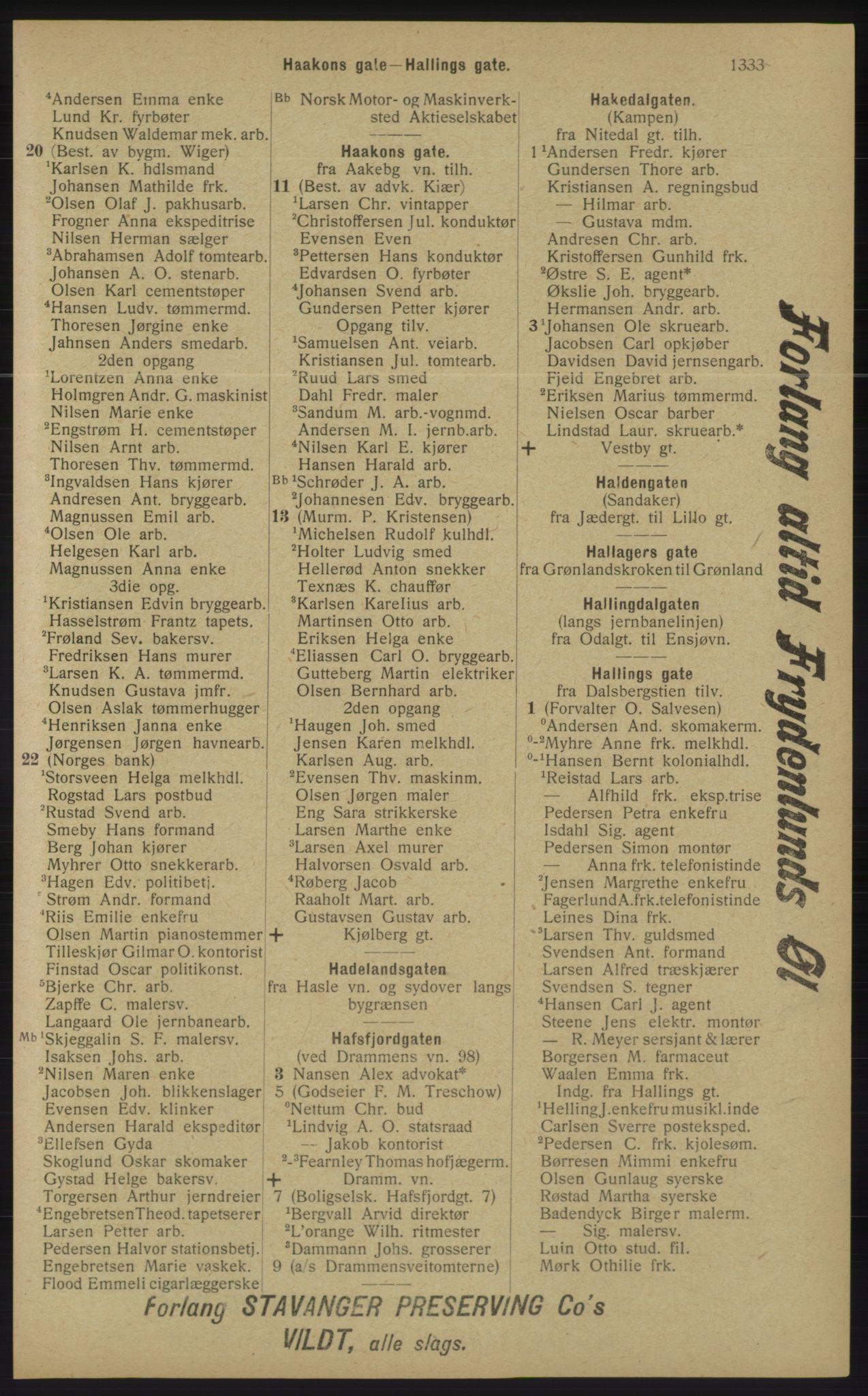 Kristiania/Oslo adressebok, PUBL/-, 1913, s. 1289