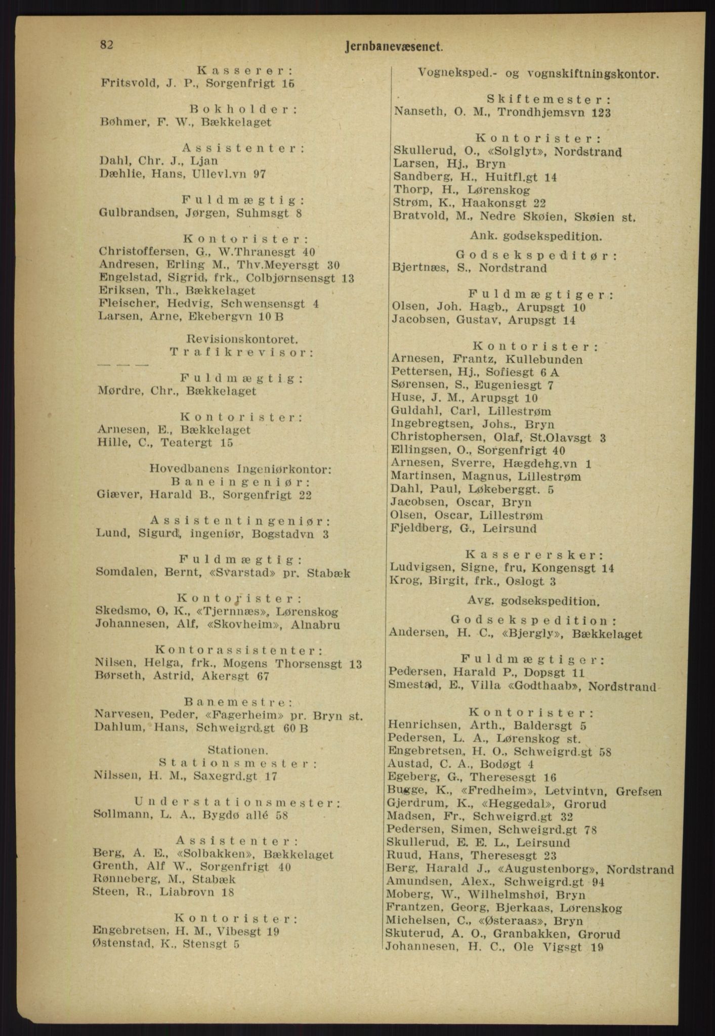 Kristiania/Oslo adressebok, PUBL/-, 1918, s. 89