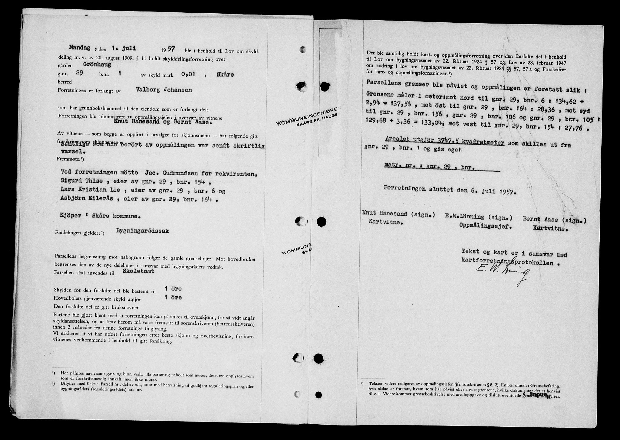 Karmsund sorenskriveri, SAST/A-100311/01/II/IIB/L0125: Pantebok nr. 105A, 1957-1957, Dagboknr: 2482/1957